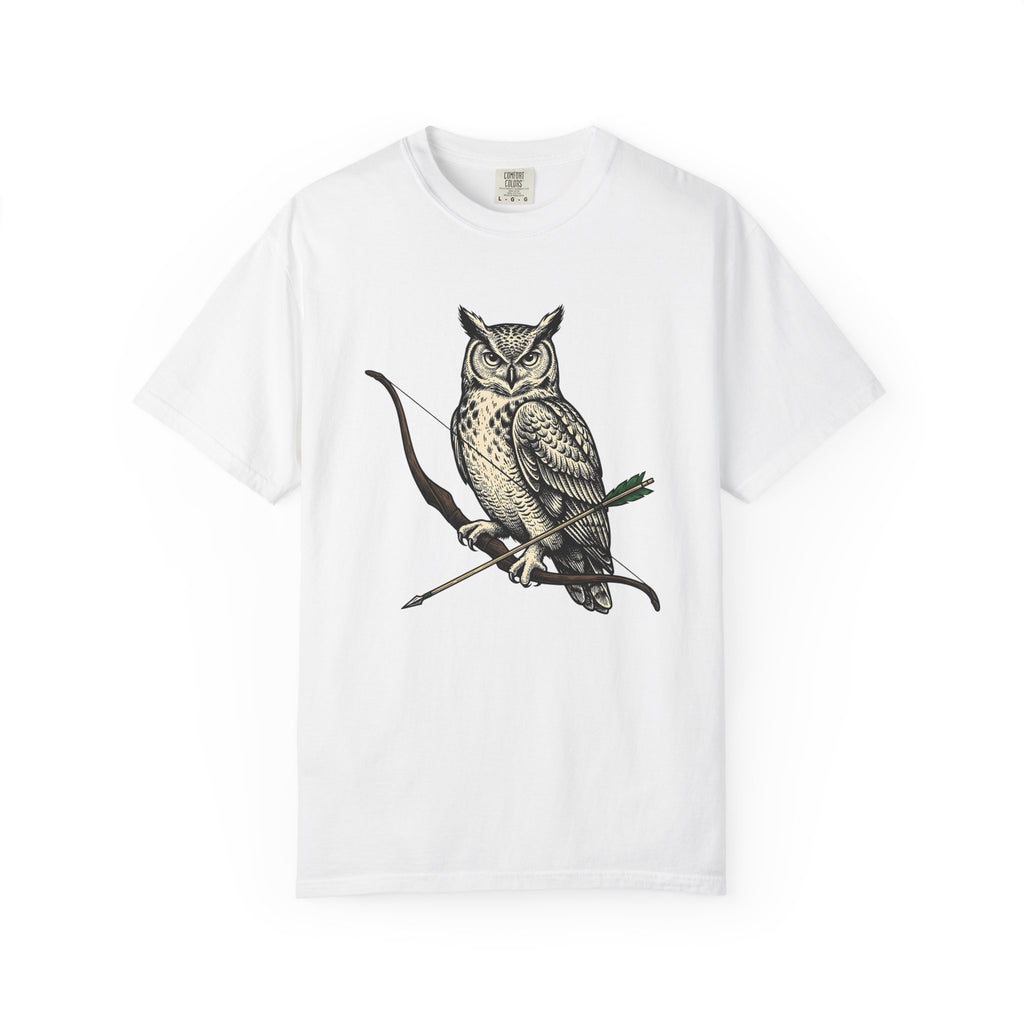 Bird Bow Shirt Archery Wildlife Gift Women Retro Tee Bow Arrow T-Shirt Archer Enthusiast Vintage Tshirt Animal Graphic Sketch Shaft Tshirt