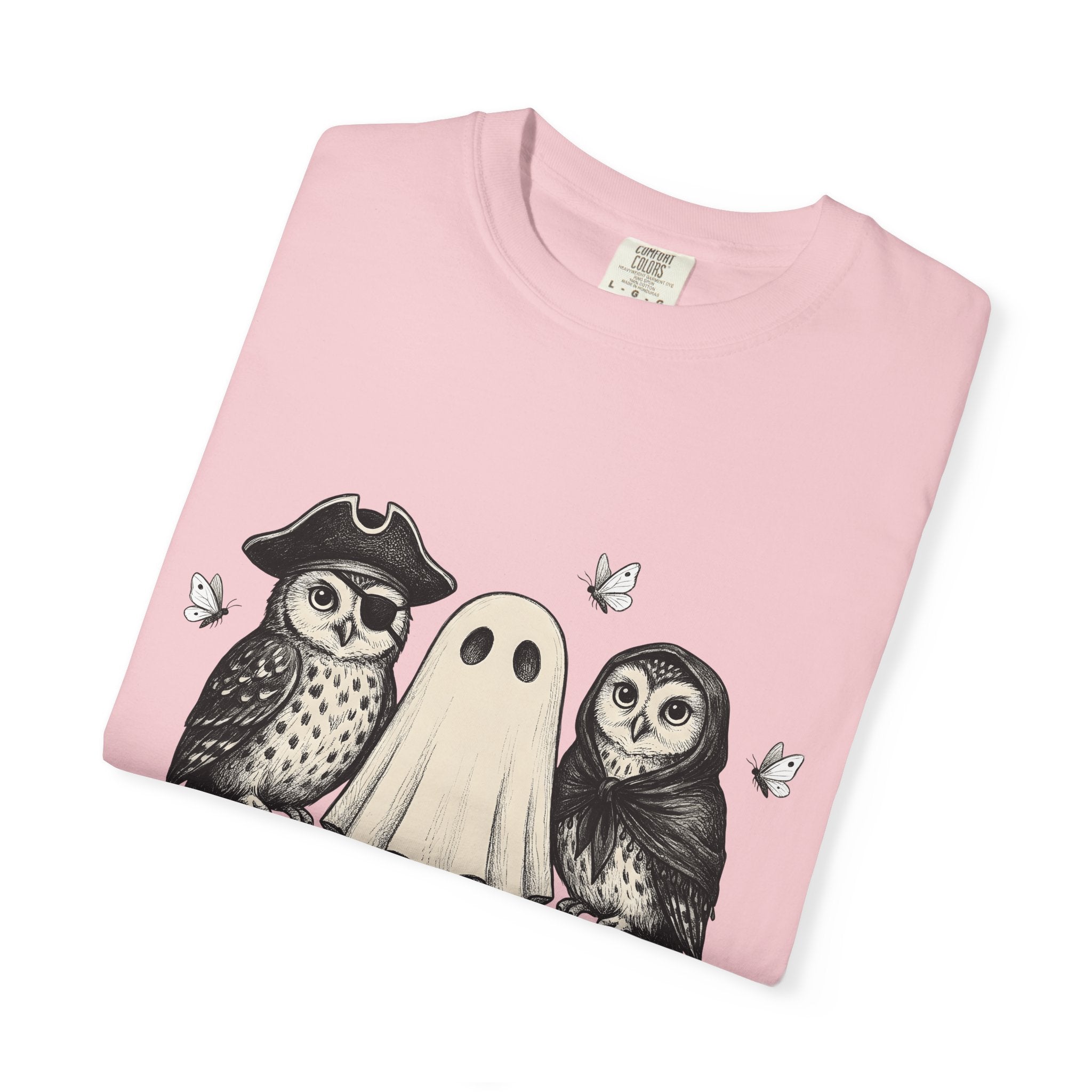 Spirit Owl Shirt Halloween Beast Gift Women Cartoon Tee Owl T-Shirt Horror Fan Owl Tshirt Monster Graphic Antique Flutterby Tshirt