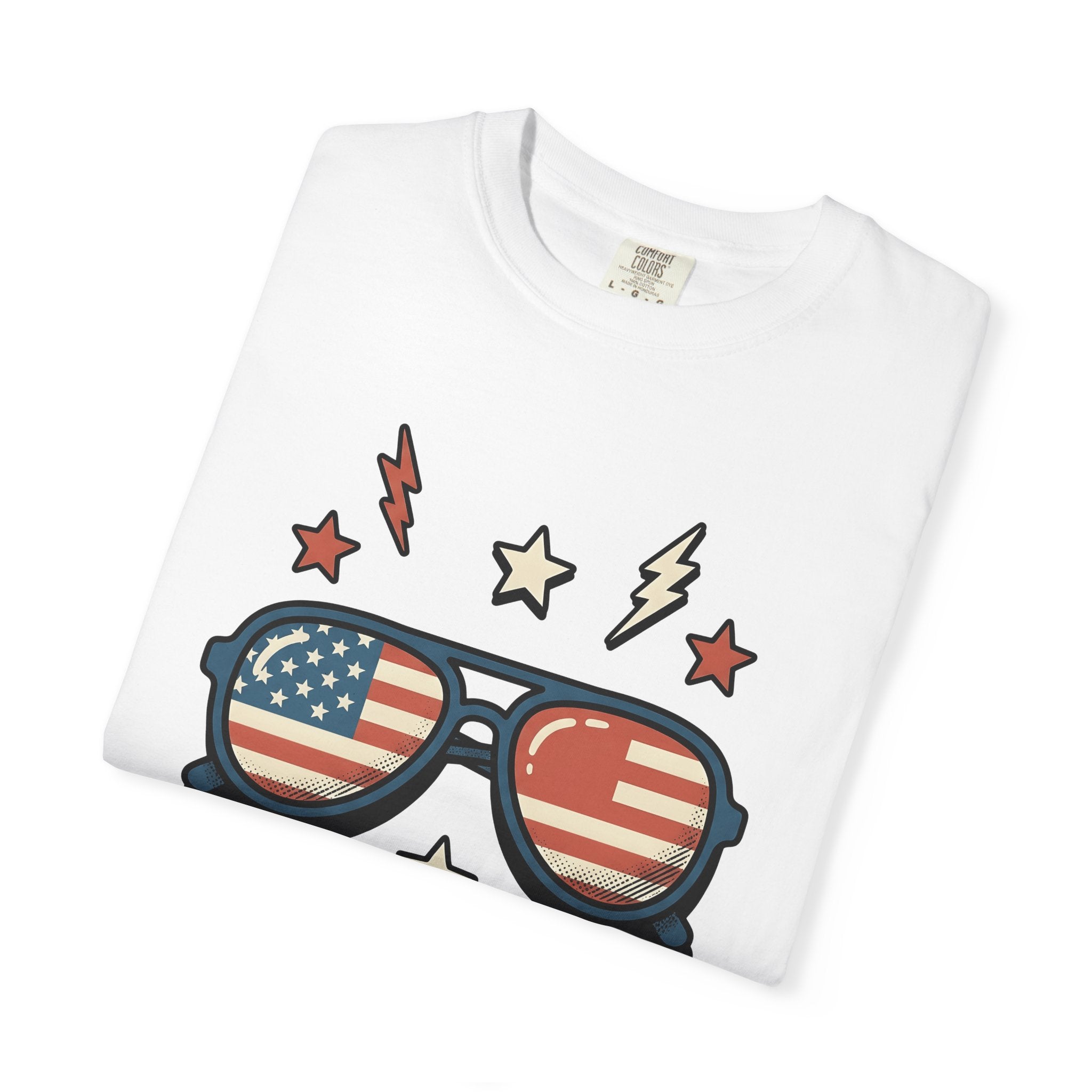 Independence Sunglasses Shirt 4th Of July Vacation Gift Women Cartoon Tee Shades T-Shirt Fireworks Fan Cool Tshirt Getaway Graphic Design