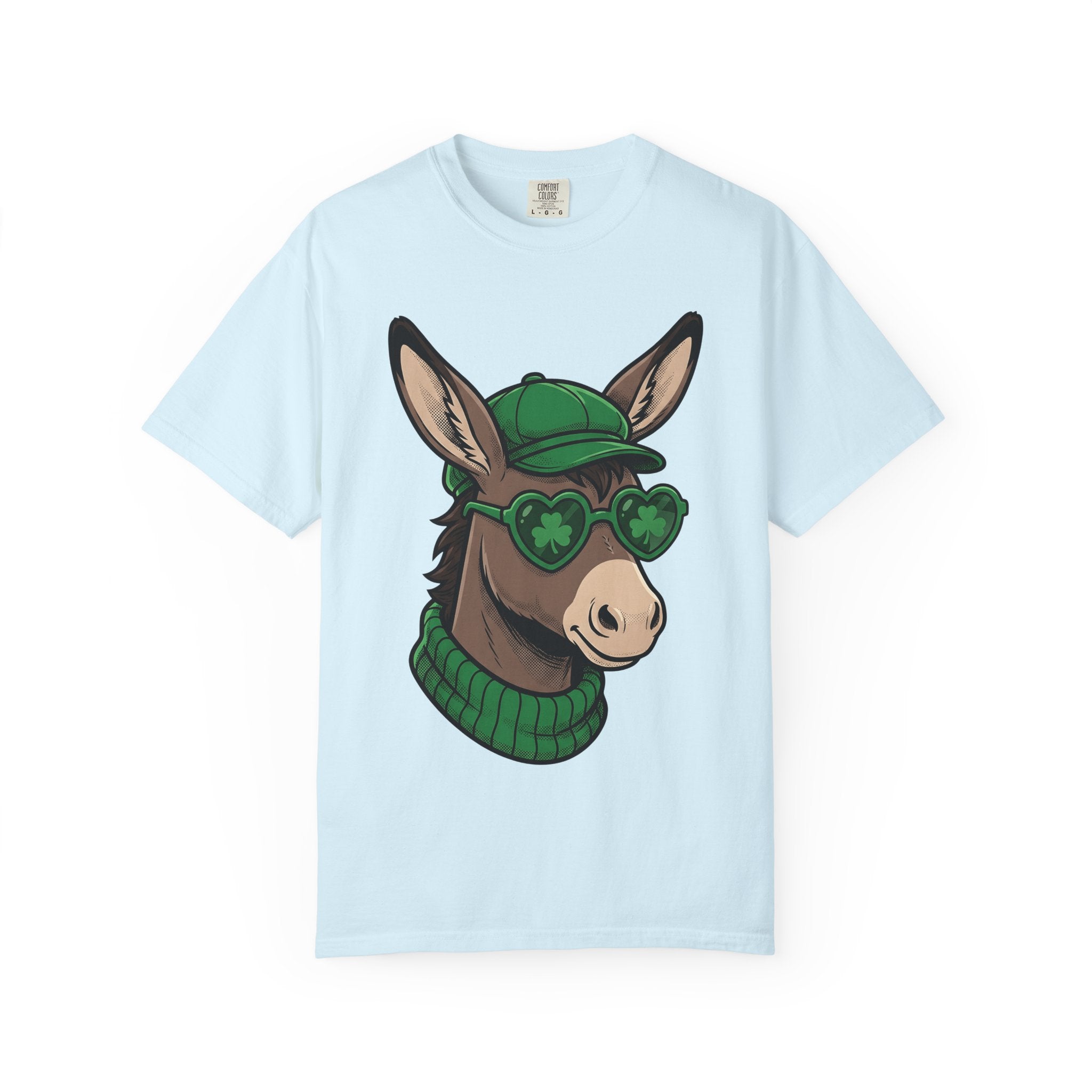 Burro Art Shirt St Patrick's Day Fauna Gift Women Animation Tee Donkey T-Shirt Shamrock Fan Cartoon Tshirt Wildlife Graphic Classic Lucky