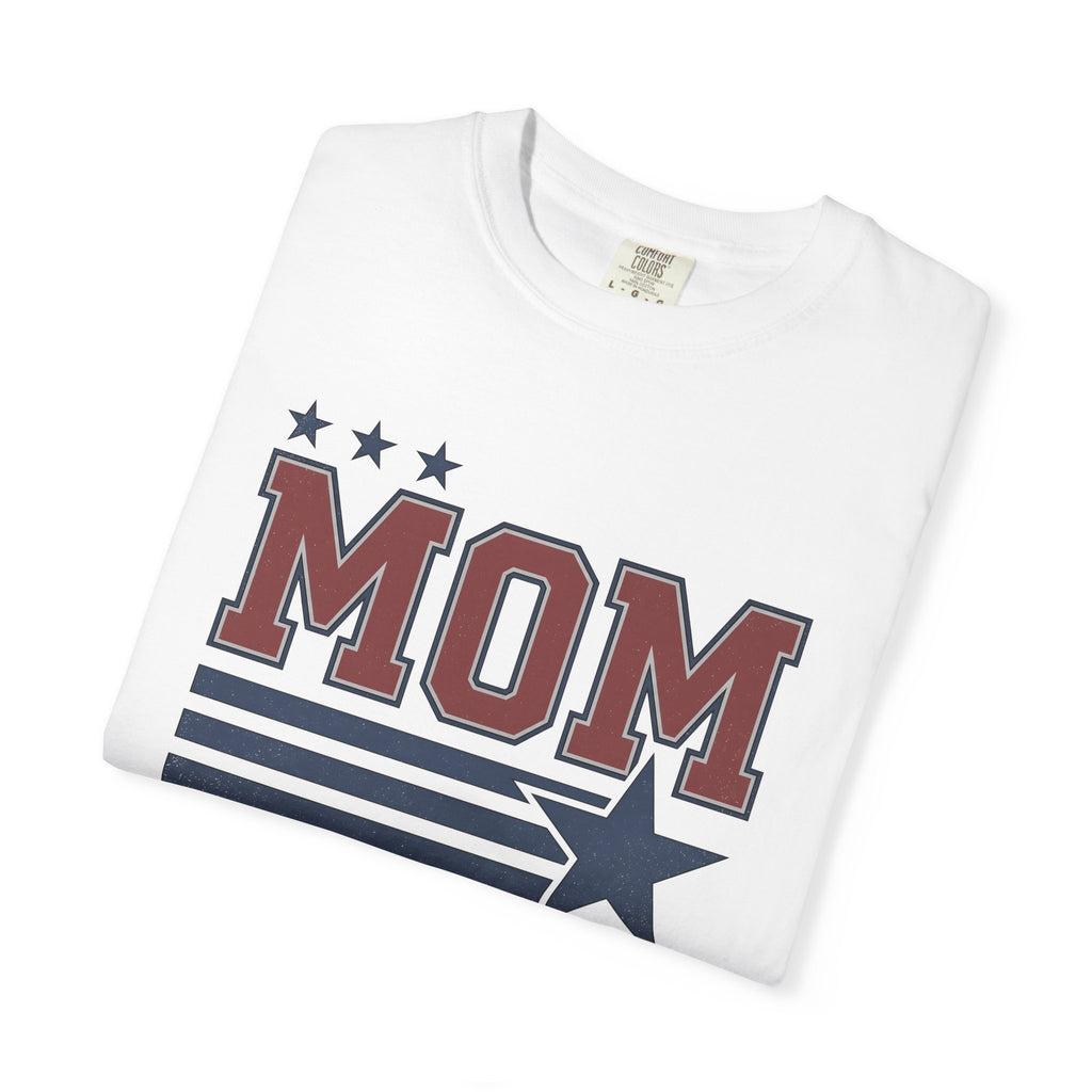 Stars Stripes Shirt Mom Fitness Gift Women Bold Tee American Flag T-Shirt Mother Enthusiast Patriotic Tshirt Fitness Graphic Vintage Star