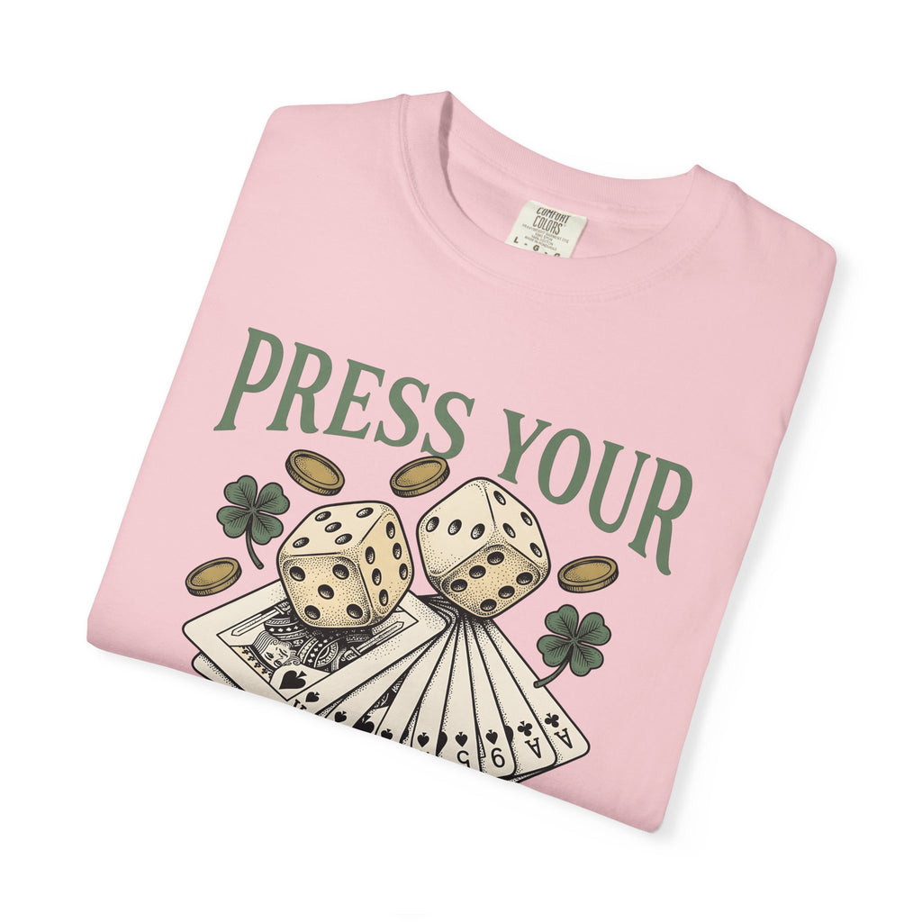 Dice Cards Shirt St. Patrick's Day Casino Gift Women Retro Tee Playing Cards T-Shirt Luck Fan Vintage Tshirt Gambling Graphic Sketch Four