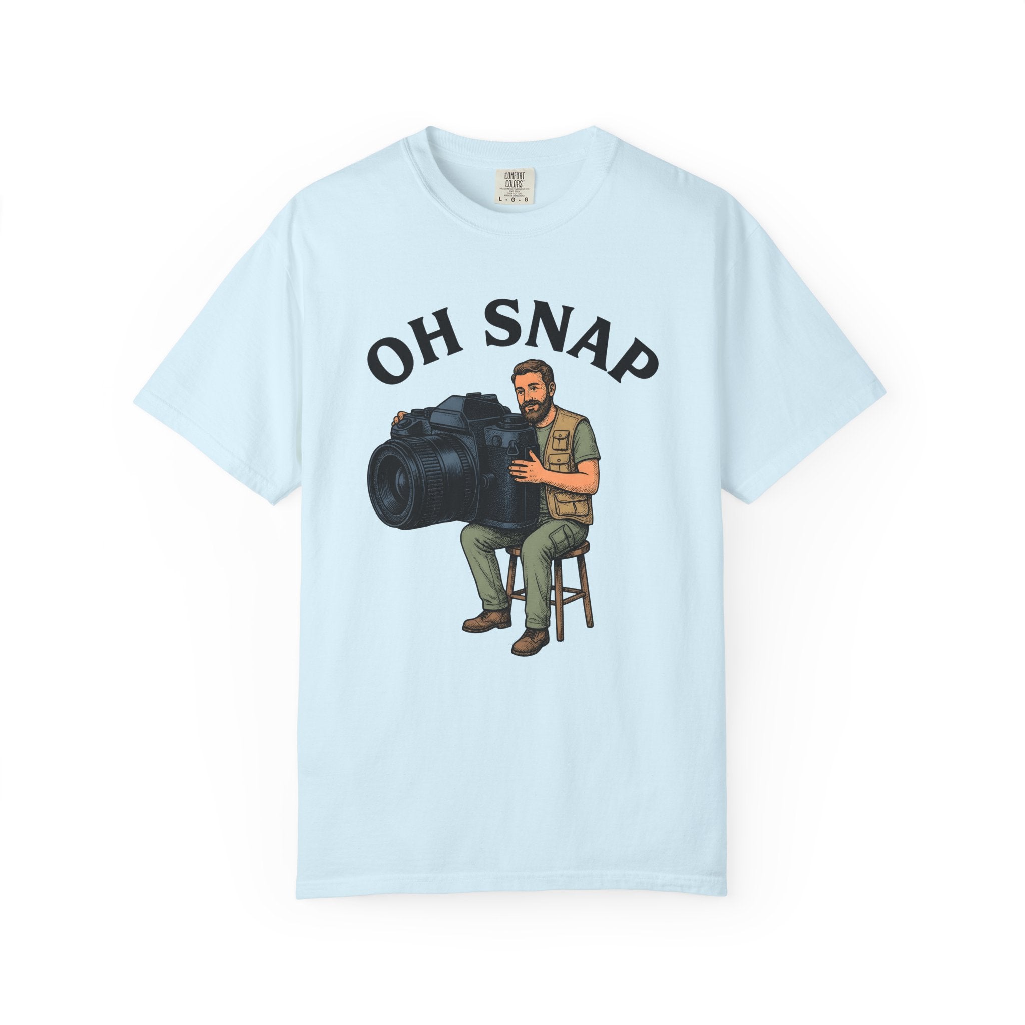 Camera Photographer Shirt Funny Photo Gift Women Retro Tee Photographer T-Shirt Humor Fan Meme Tshirt Photography Graphic Sketch Chair