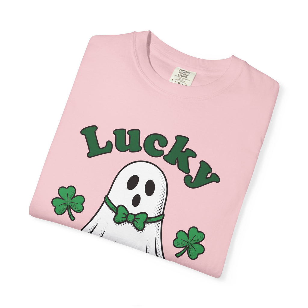 Apparition Clover Shirt St Patrick's Day Satire Gift Women Sketch Tee Shamrock T-Shirt Luck Fan Doodle Tshirt Parody Graphic Line Art Ribbon
