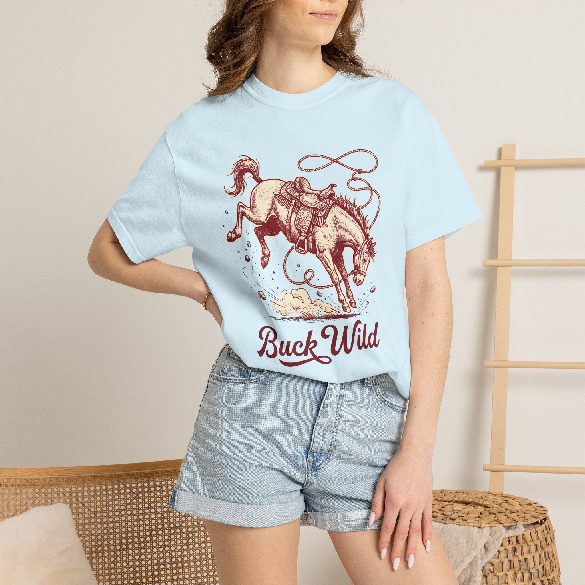 Bronc Horse Shirt Cowgirl Barrel Racing Gift Women Country Tee Mustang T-Shirt Rodeo Fan Western Tshirt Rodeo Graphic Retro Rope Tshirt
