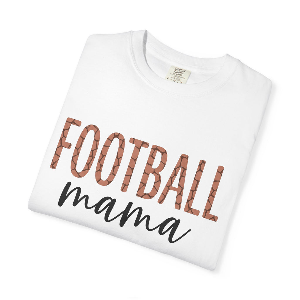 Football Lettering Shirt Moms Athletics Gift Women Chunky Tee Typography T-Shirt Mom Fan Bold Tshirt Sports Graphic Simple Game Theme Tshirt