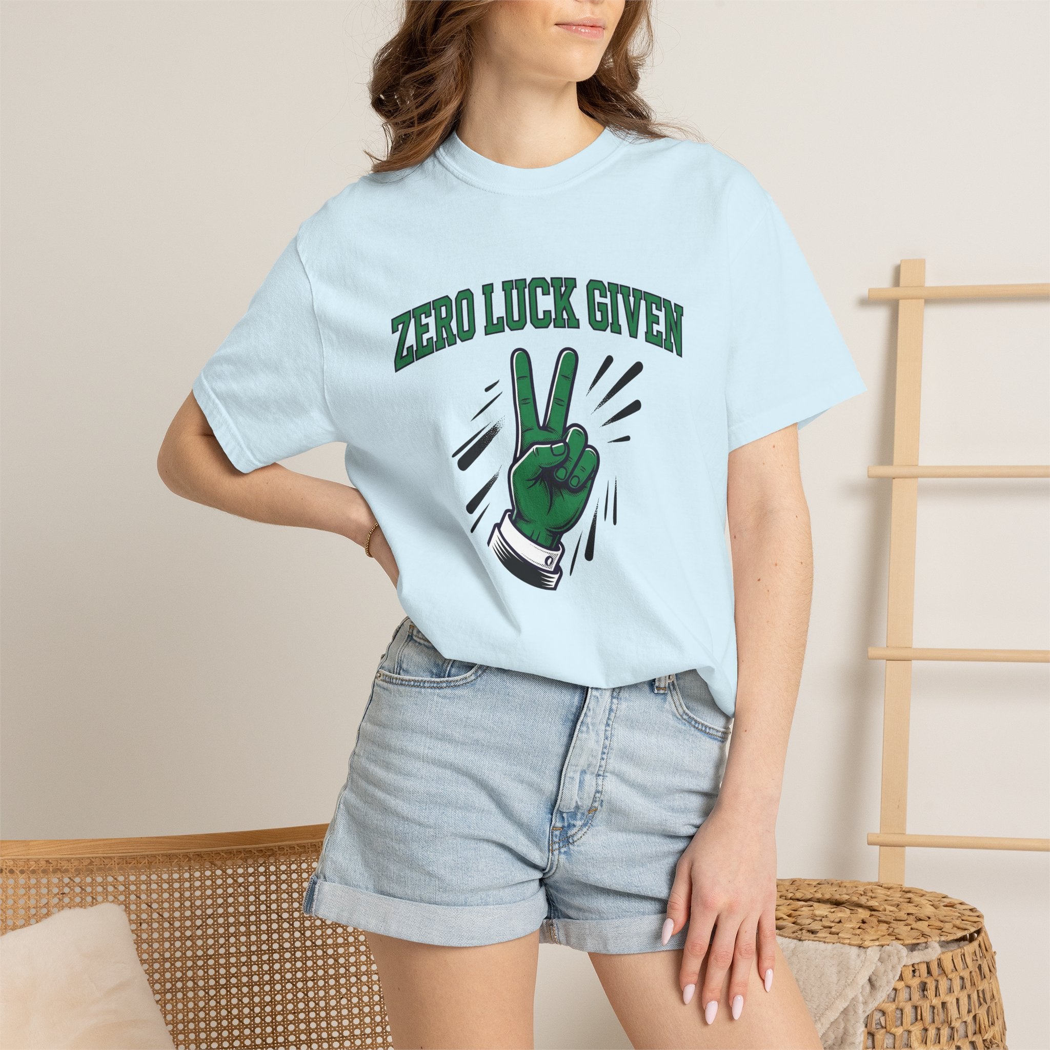 Green Hand Peace Symbol Shirt St Patrick's Day Comedy Gift Women Illustration Tee Peace Sign T-Shirt Shamrock Fan Hippie Tshirt Humor