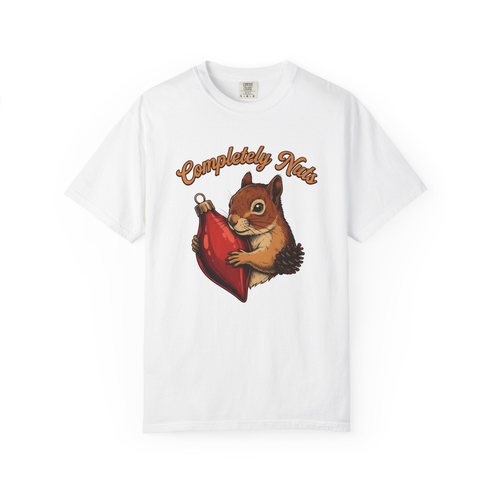 Chipmunk Ornament Shirt Christmas Nature Gift Women Antique Tee Decoration T-Shirt Xmas Fan Vintage Tshirt Wildlife Graphic Doodle Pine Nut