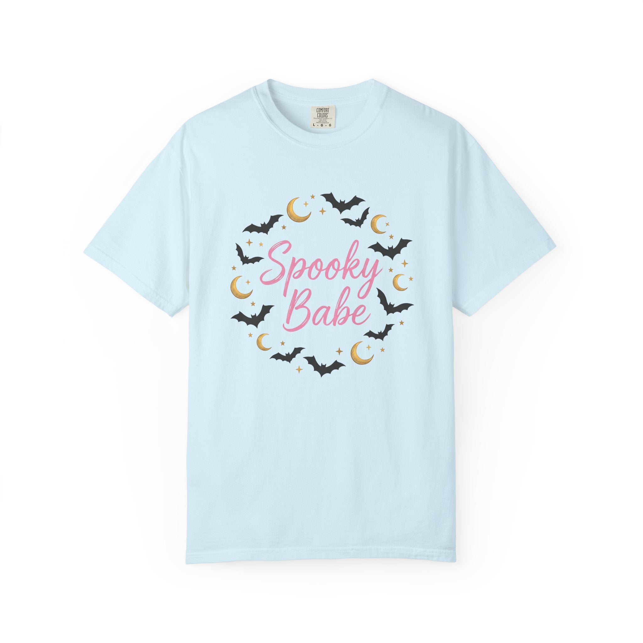 Bat Moon Image Shirt Halloween Eerie Gift Women Sweet Tee Lunar T-Shirt Horror Fan Spooky Graphic Tshirt Classic Shining Stars Tshirt