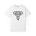 Elephant Blossom Shirt Boho Fauna Gift Women Tribal Tee Pachyderm T-Shirt Bohemian Fan Ethnic Tshirt Wildlife Graphic Henna Sacred Flower