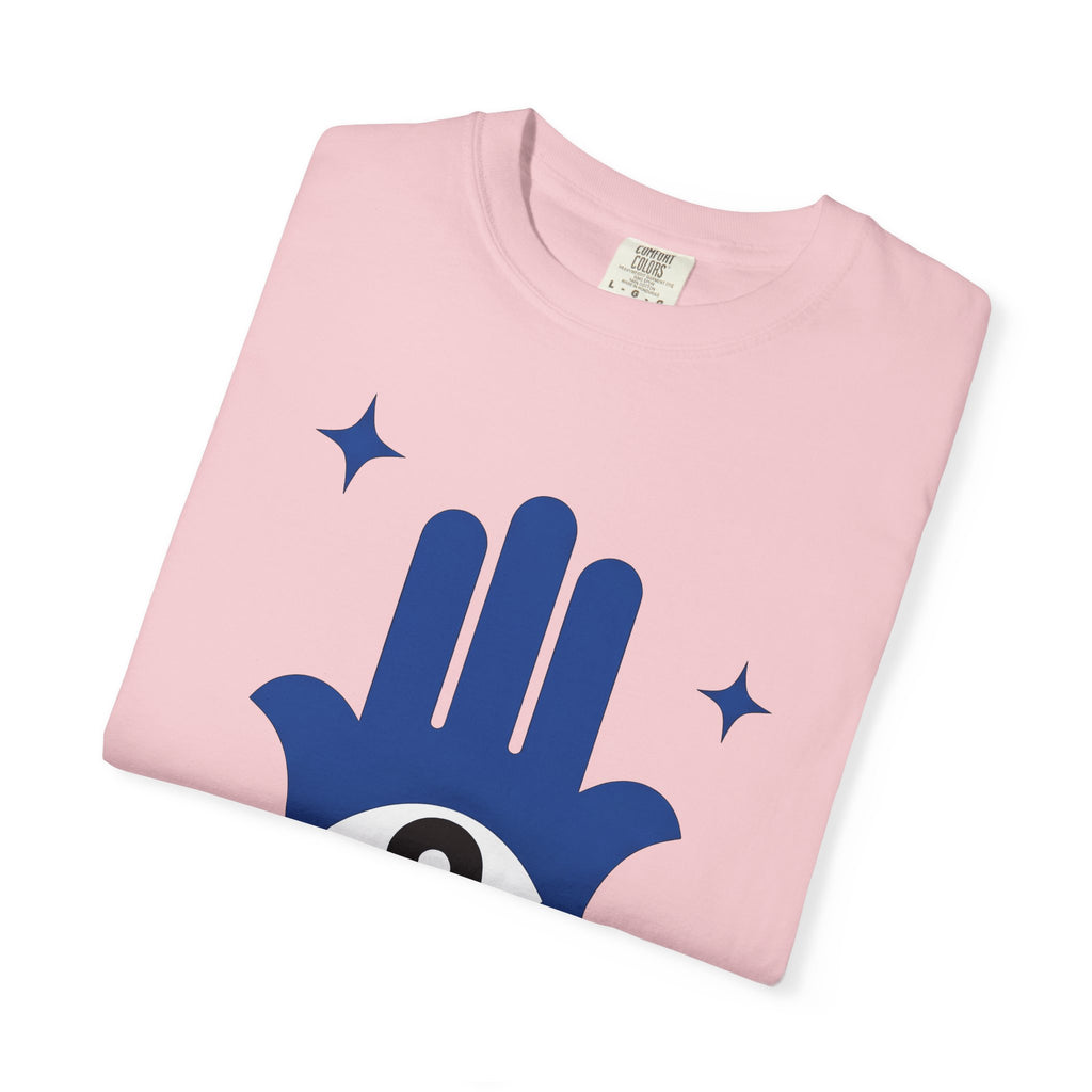 Hamsa Charm Shirt Boho Chic Mindfulness Gift Women Contemporary Tee Hand T-Shirt Bohemian Enthusiast Modern Tshirt Meditation Graphic