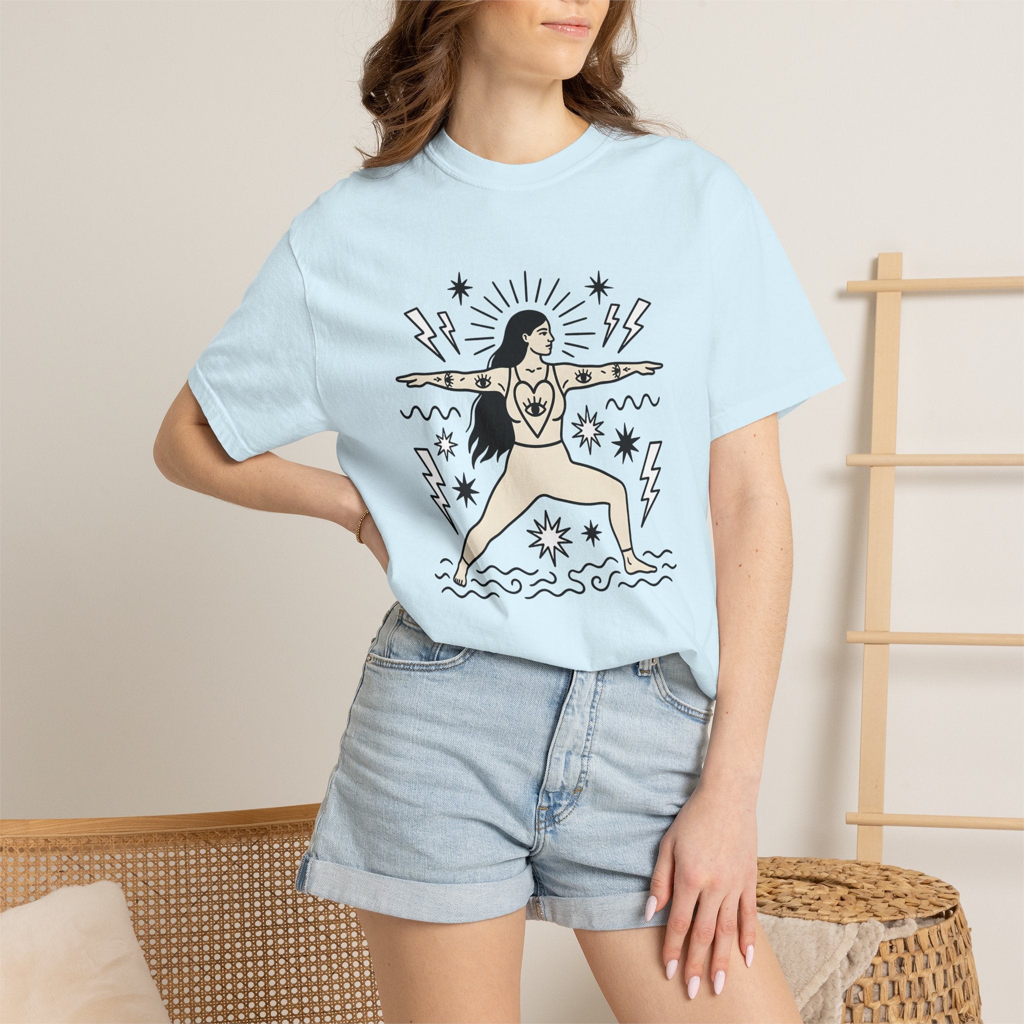 Meditation Pose Shirt Yoga Health Gift Women Modern Design Tee Zen T-Shirt Yoga Enthusiast Minimalist Tshirt Wellness Graphic Simple