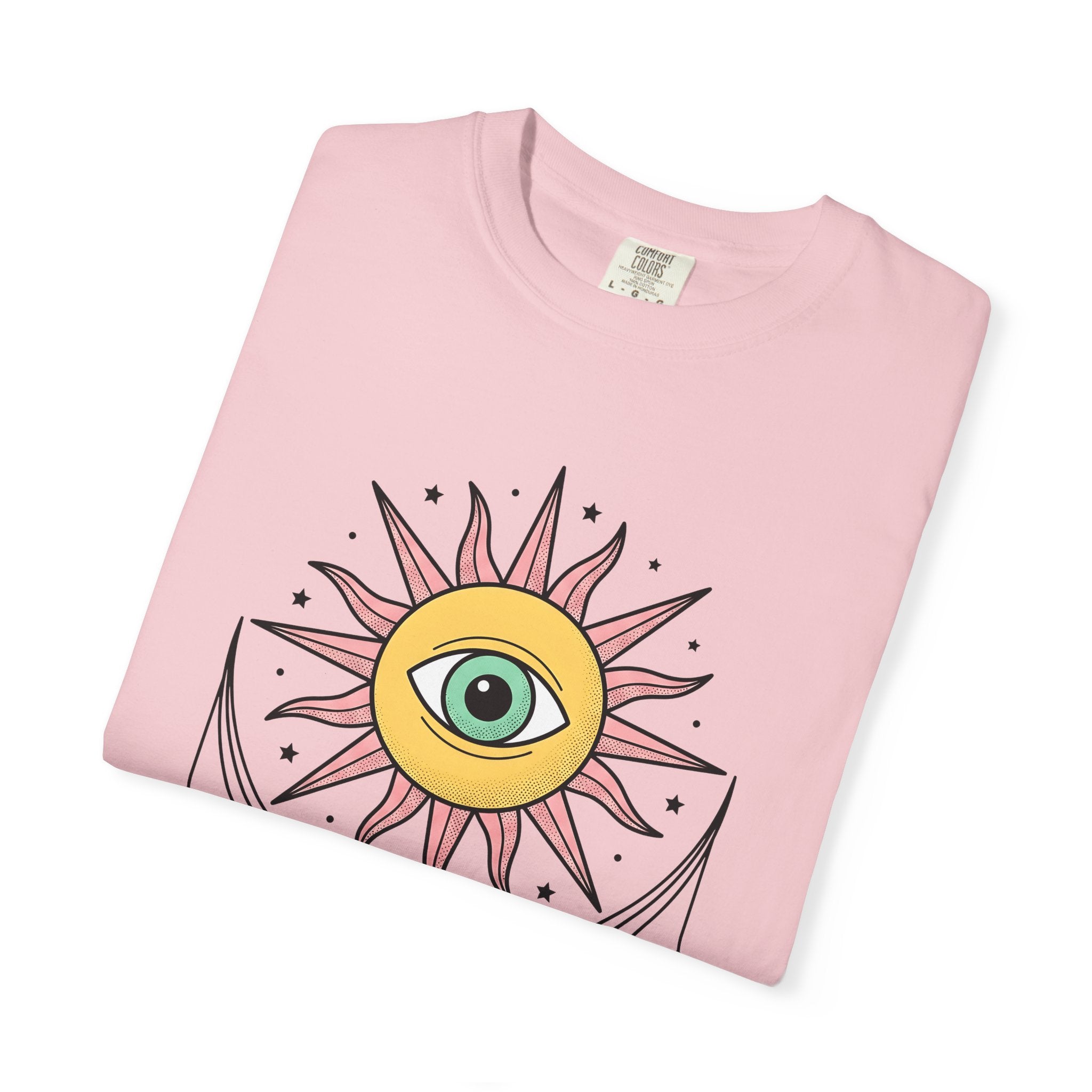 Sun Eye Shirt Boho Chic Metaphysical Gift Women Spiritual Tee Sun T-Shirt Hippie Enthusiast Mystical Tshirt Esoteric Graphic Vintage Gems