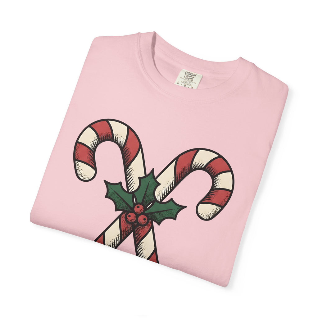 Christmas Sticks Shirt Christmas Celebration Gift Women Shabby Chic Tee Christmas Trees T-Shirt Xmas Fan Holiday Graphic Tshirt Mid Century