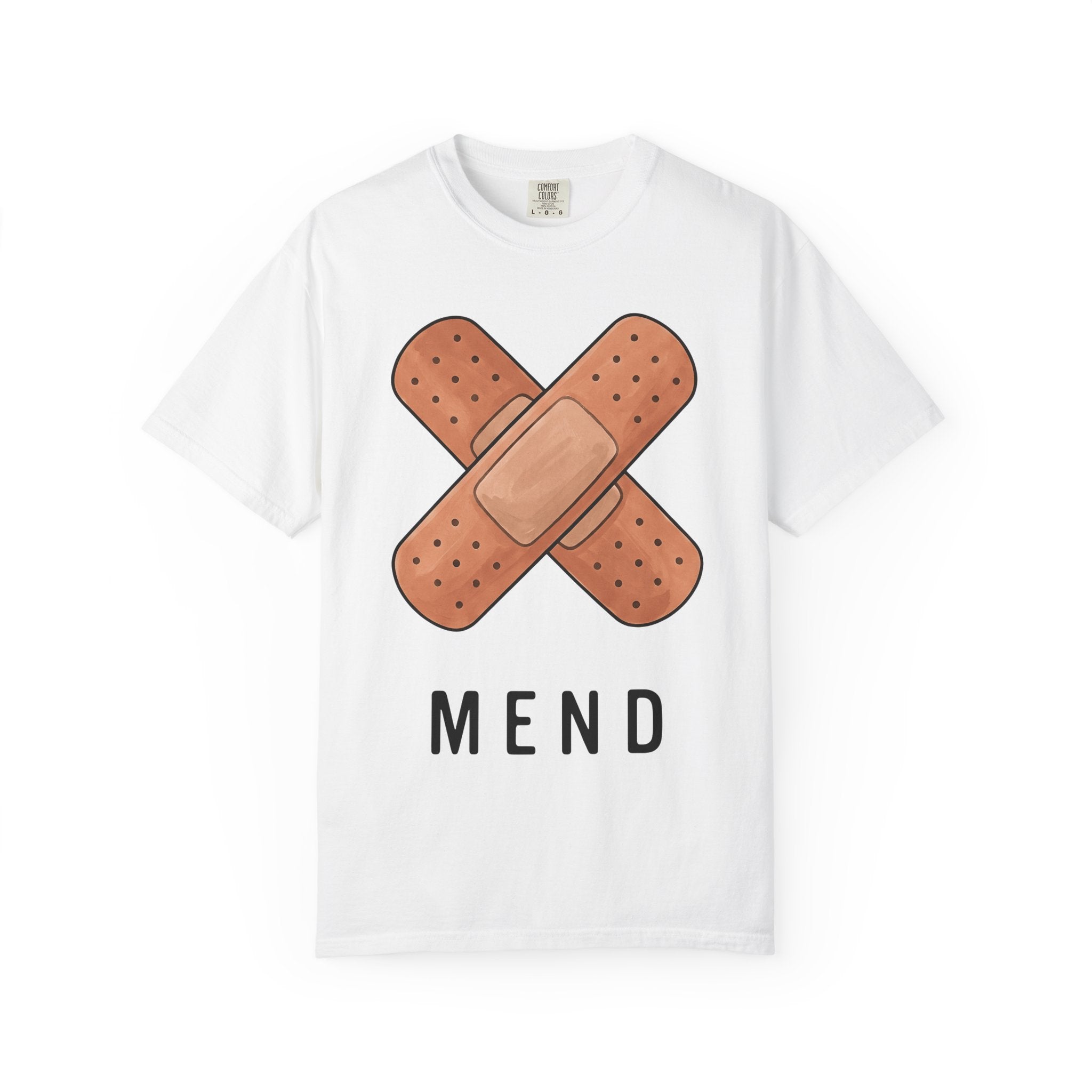 Bandage Graphic Shirt Nurses Healthcare Gift Women Minimal Tee Band Aid T-Shirt Nurse Enthusiast Simple Tshirt Medical Graphic Design Hand