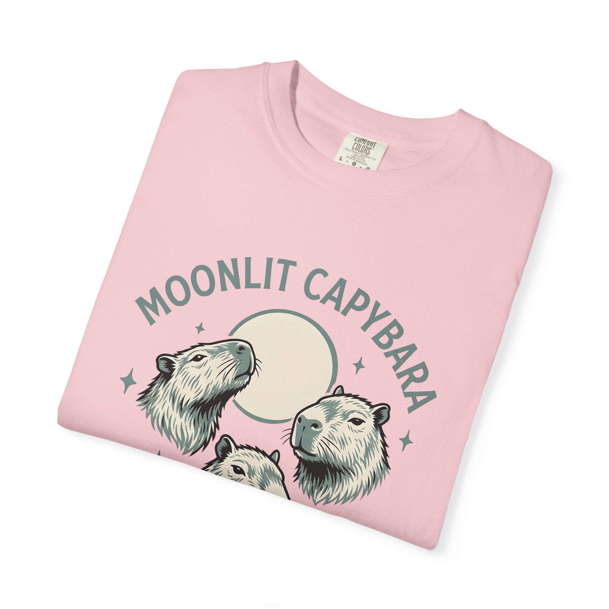 Capybara Set Shirt Animals Environment Gift Women Flat Design Tee Rodent T-Shirt Wildlife Fan Minimalist Tshirt Eco Graphic Old School Night