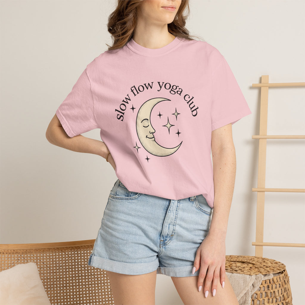 Crescent Moon Shirt Yoga Mindfulness Gift Women Hippie Tee Lunar T-Shirt Meditation Enthusiast Bohemian Tshirt Meditation Graphic Retro