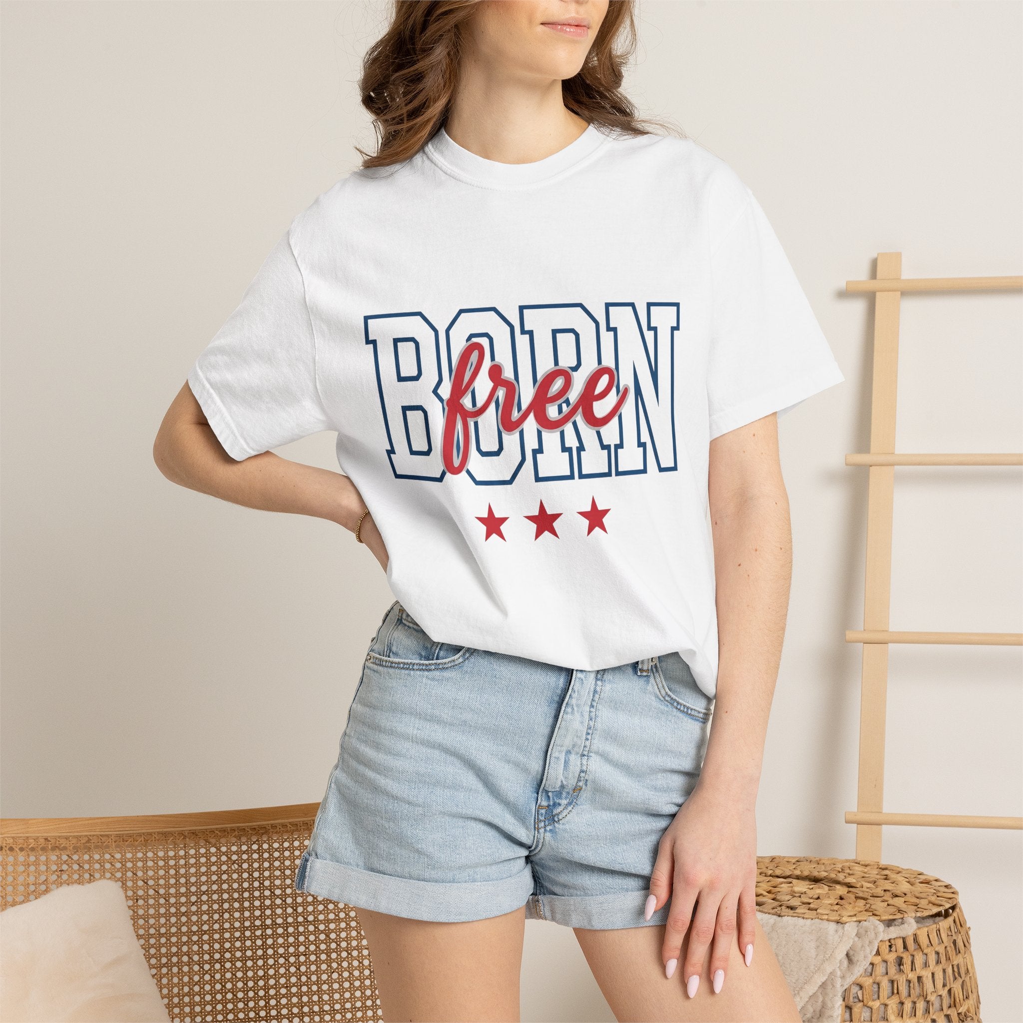 American Text Shirt America Flag Gift Women Strong Tee Typography T-Shirt Patriot Fan Vintage Tshirt Banner Graphic Retro Star Shapes Tshirt