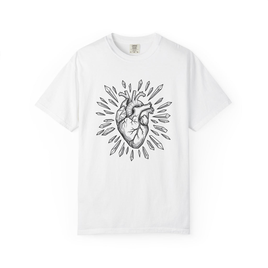 Human Heart Shirt Boho Chic Spiritual Gift Women Sketch Tee Heart T-Shirt Hippie Enthusiast Drawing Graphic Mystical Graphic Tribal