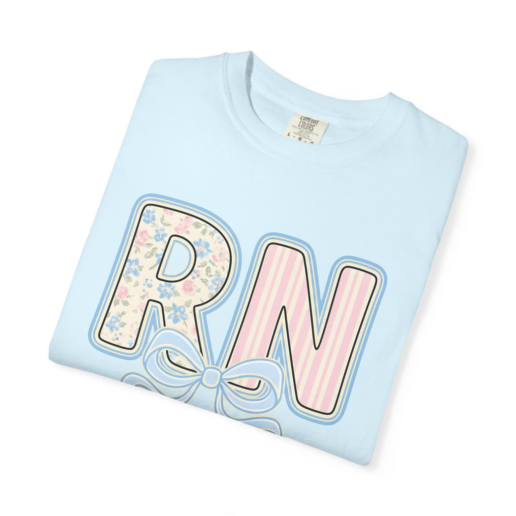 Bloom Monogram Shirt Nurse Appearance Gift Women Muted Hues Tee Monogram T-Shirt Healthcare Enthusiast Pastel Tshirt Beauty Graphic Classic
