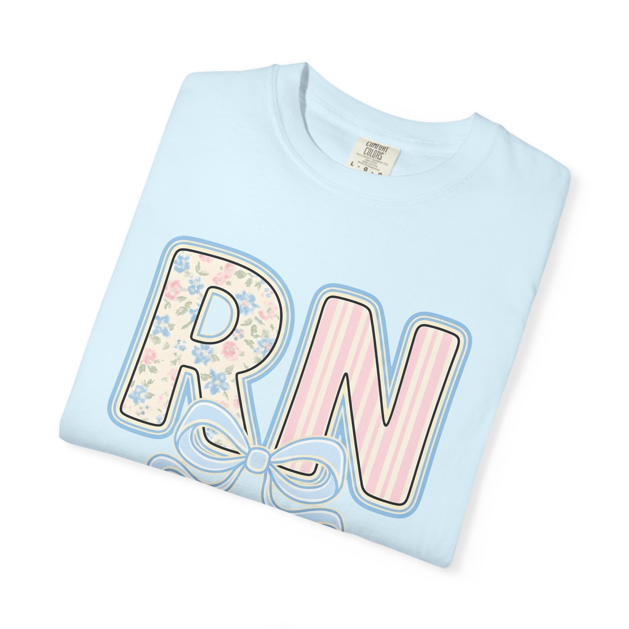 Bloom Monogram Shirt Nurse Appearance Gift Women Muted Hues Tee Monogram T-Shirt Healthcare Enthusiast Pastel Tshirt Beauty Graphic Classic