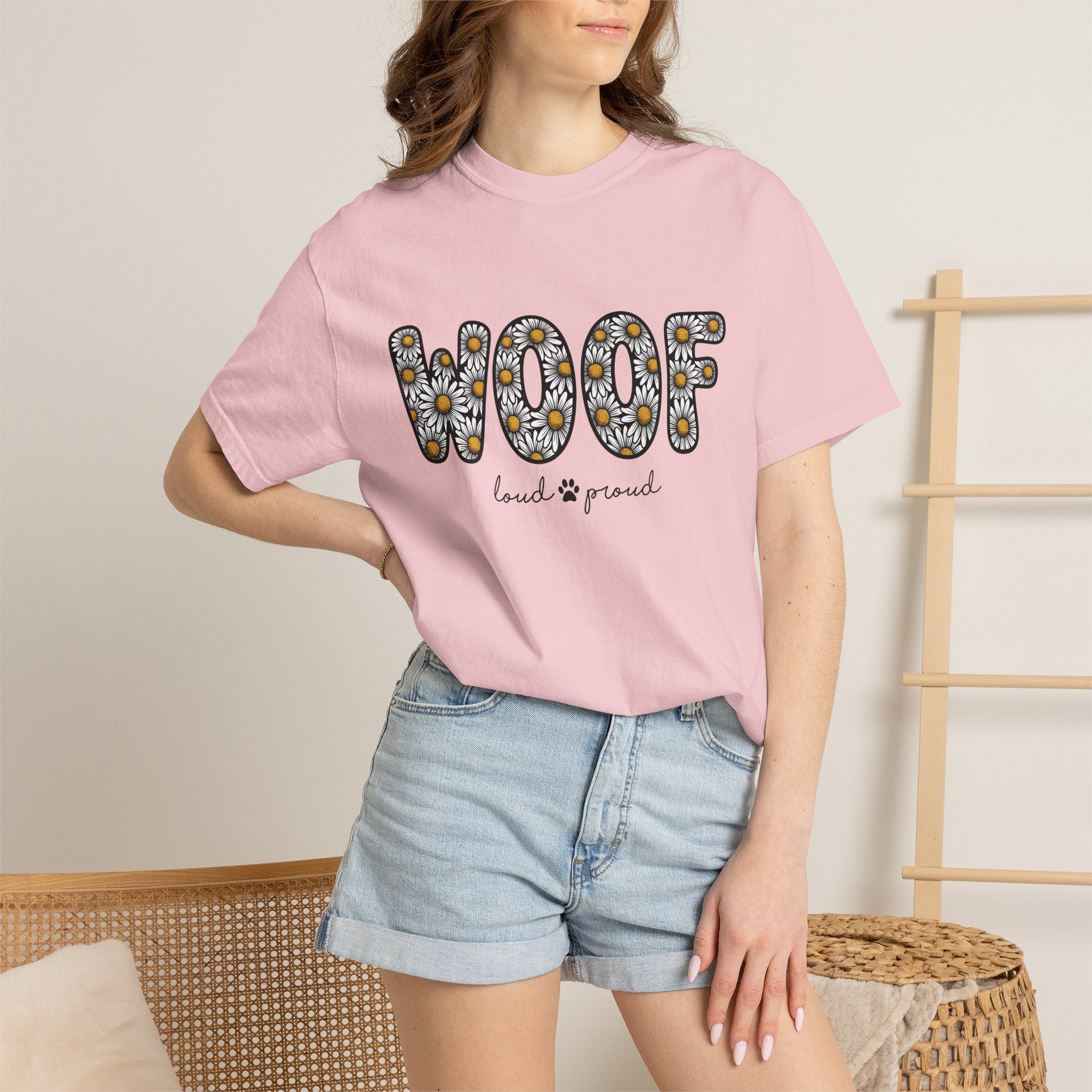 Daisy Bloom Text Shirt Dog Garden Gift Women Hippie Tee Flower T-Shirt Dog Fan Boho Tshirt Yard Graphic Vintage Animal Track Tshirt