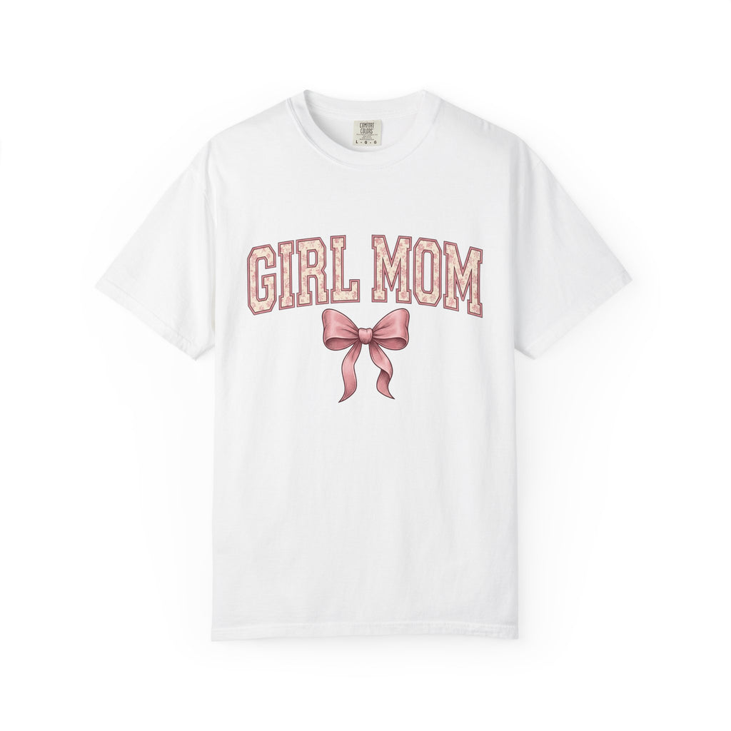 Rosy Bow Shirt Mom Relatives Gift Women Nostalgic Tee Ribbon T-Shirt Motherhood Fan Vintage Tshirt Family Graphic Classic Blossom Motif