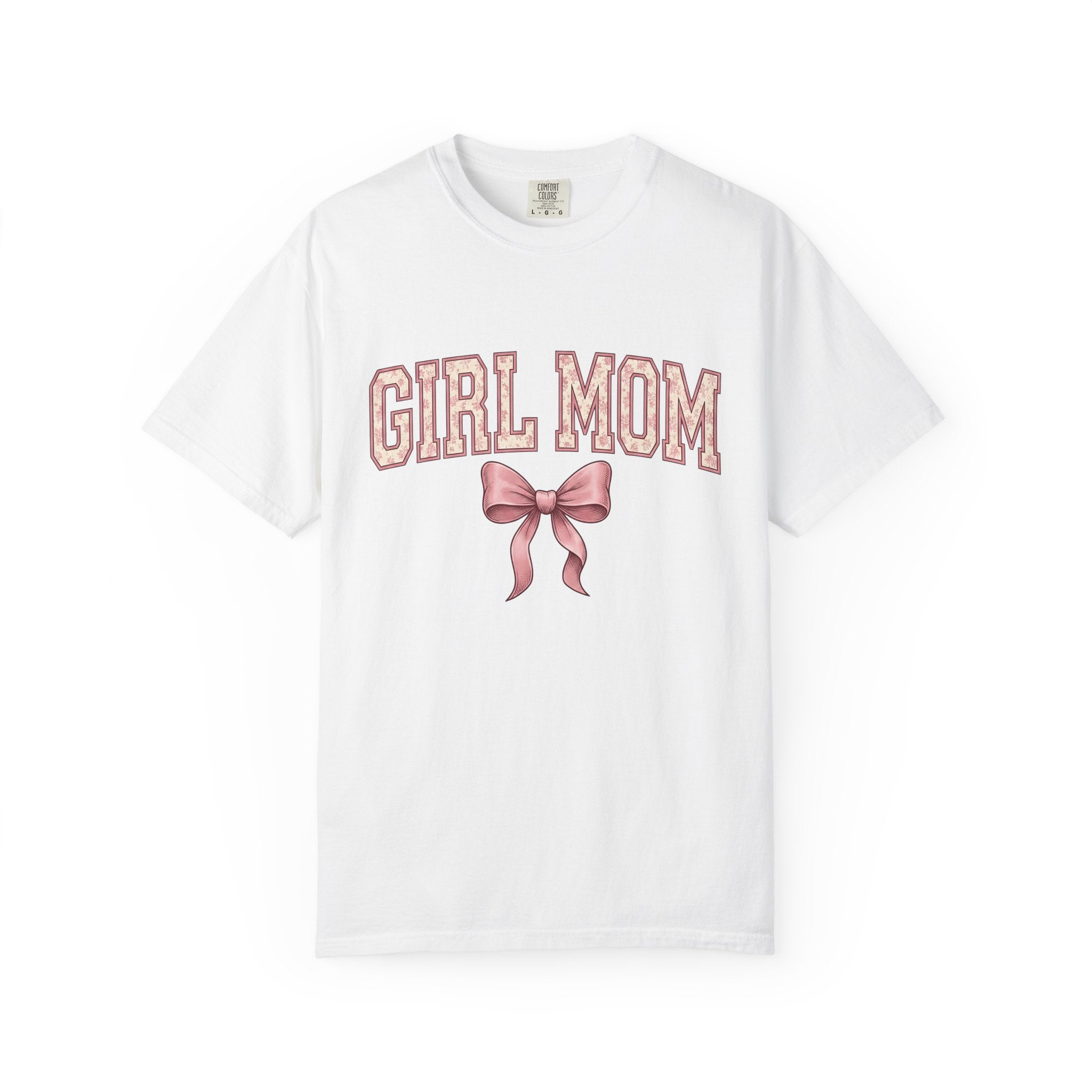 Rosy Bow Shirt Mom Relatives Gift Women Nostalgic Tee Ribbon T-Shirt Motherhood Fan Vintage Tshirt Family Graphic Classic Blossom Motif