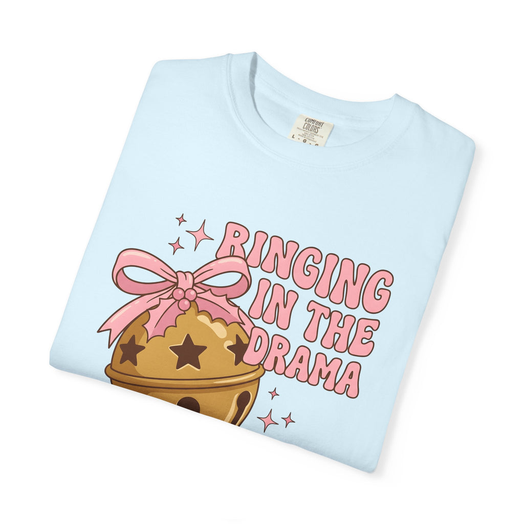 Merry Bell Shirt Christmas Comedy Gift Women Caricature Tee Jingle Bell T-Shirt Xmas Fan Cartoon Tshirt Humor Graphic Old School Knot Tshirt