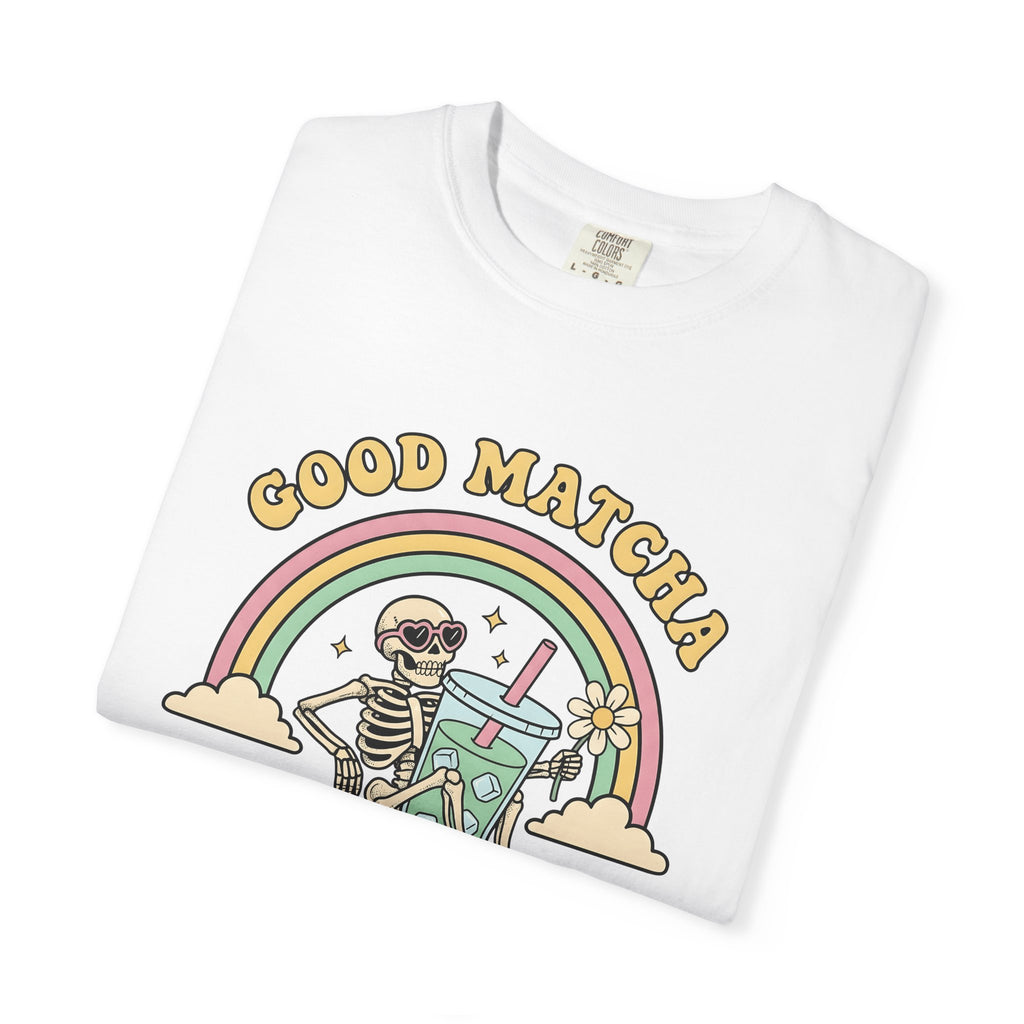 Skull Matcha Latte Shirt Coffee Cartoon Gift Women Anime Tee Matcha Latte T-Shirt Coffee Fan Manga Tshirt Cartoon Graphic Classic Spectrum
