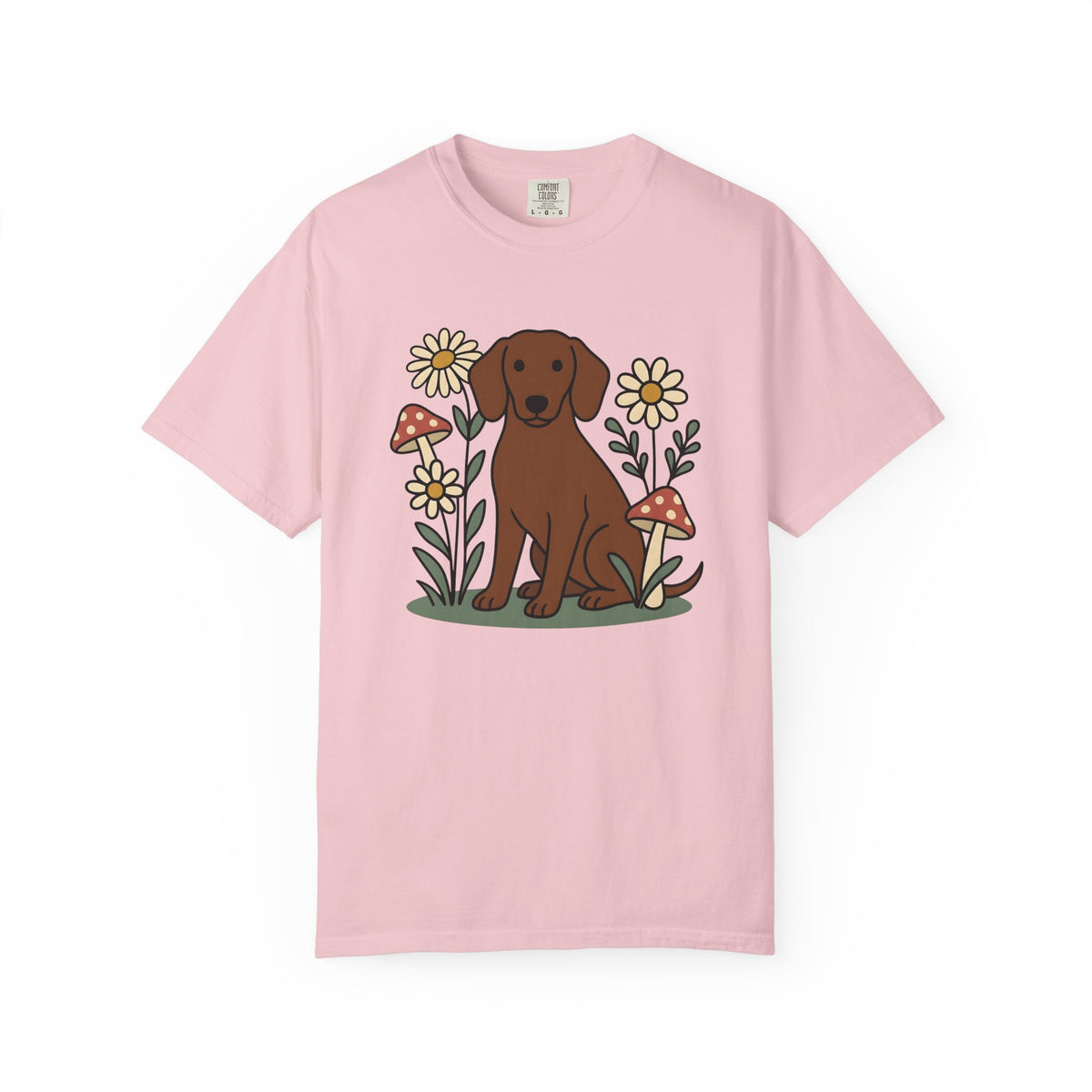 Tan Dog Shirt Dog Botanicals Unisex Gift Animated Tee Canine T-Shirt Dog Fan