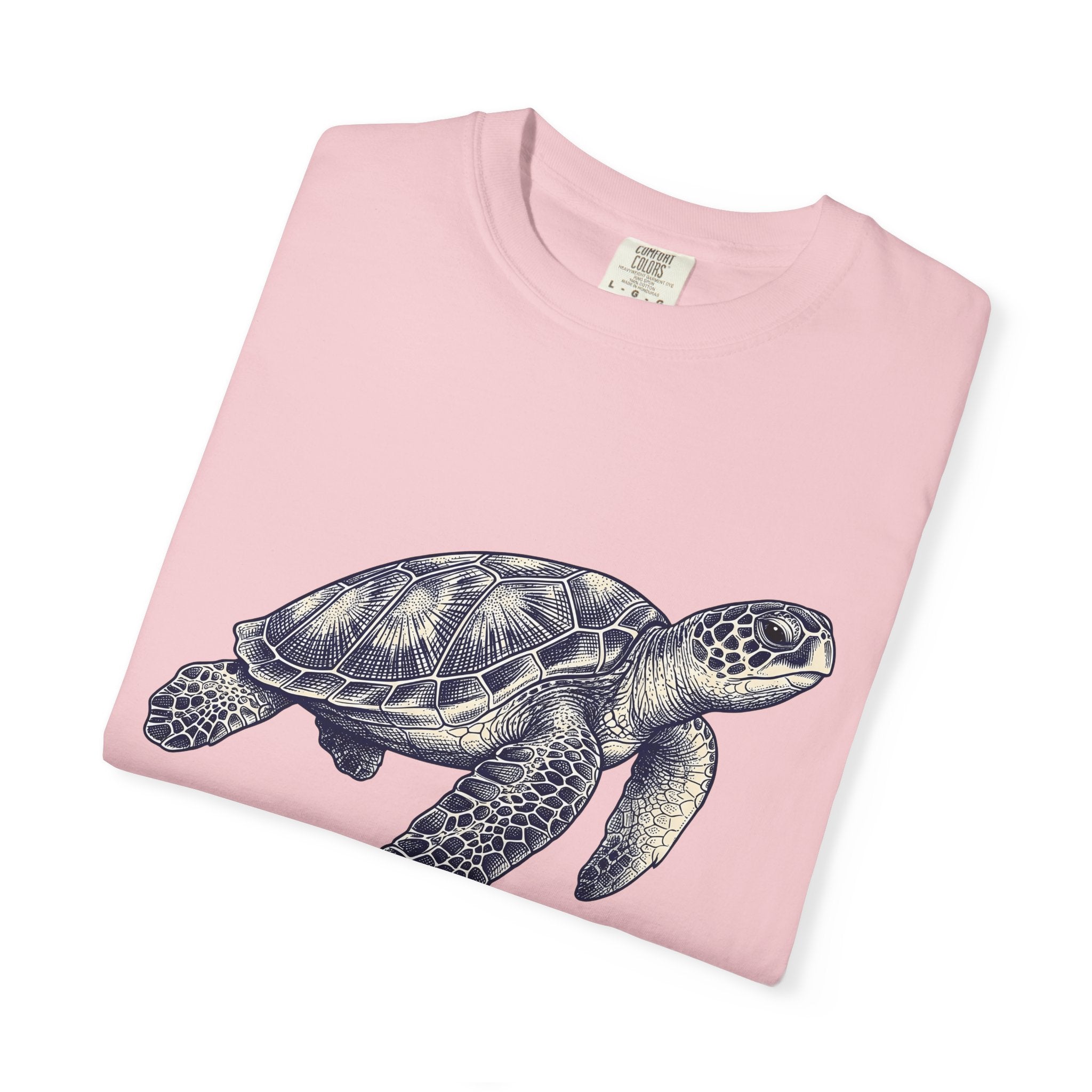 Sea Turtle Shirt Animals Sea Life Gift Women Line Art Tee Turtle T-Shirt Wildlife Fan Marine Graphic Tshirt Cartoon Turtle Armor Tshirt