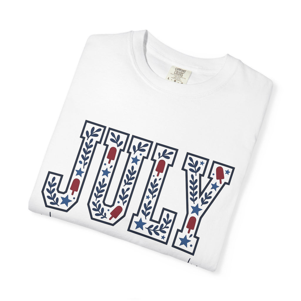 Usa Phrase Design Shirt 4th Of July Festival Gift Women Heavy Tee American Design T-Shirt Patriotic Fan Vintage Tshirt Celebration Graphic