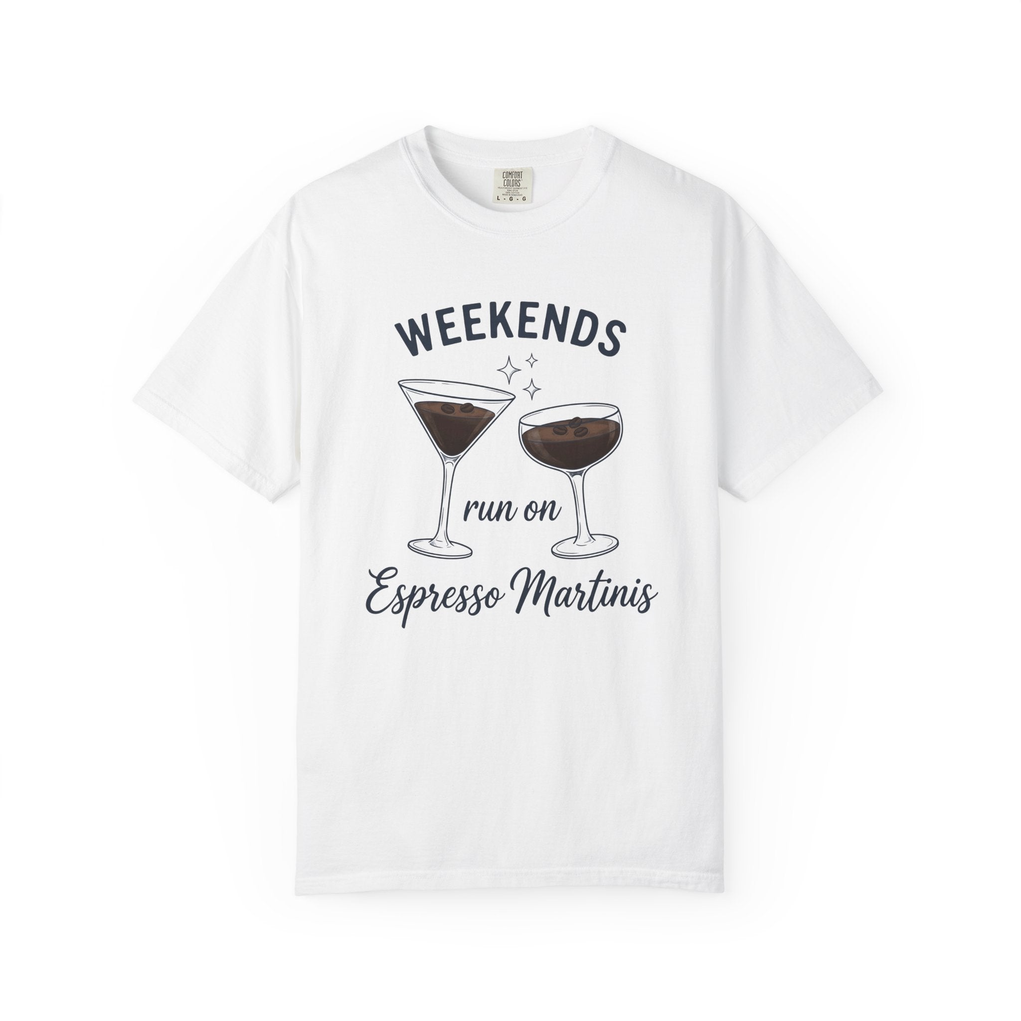 Espresso Martini Shirt Drinks Cocktail Gift Women Hand Drawn Tee Martini T-Shirt Beverage Fan Cocktail Tshirt Mixed Drink Graphic Minimalist