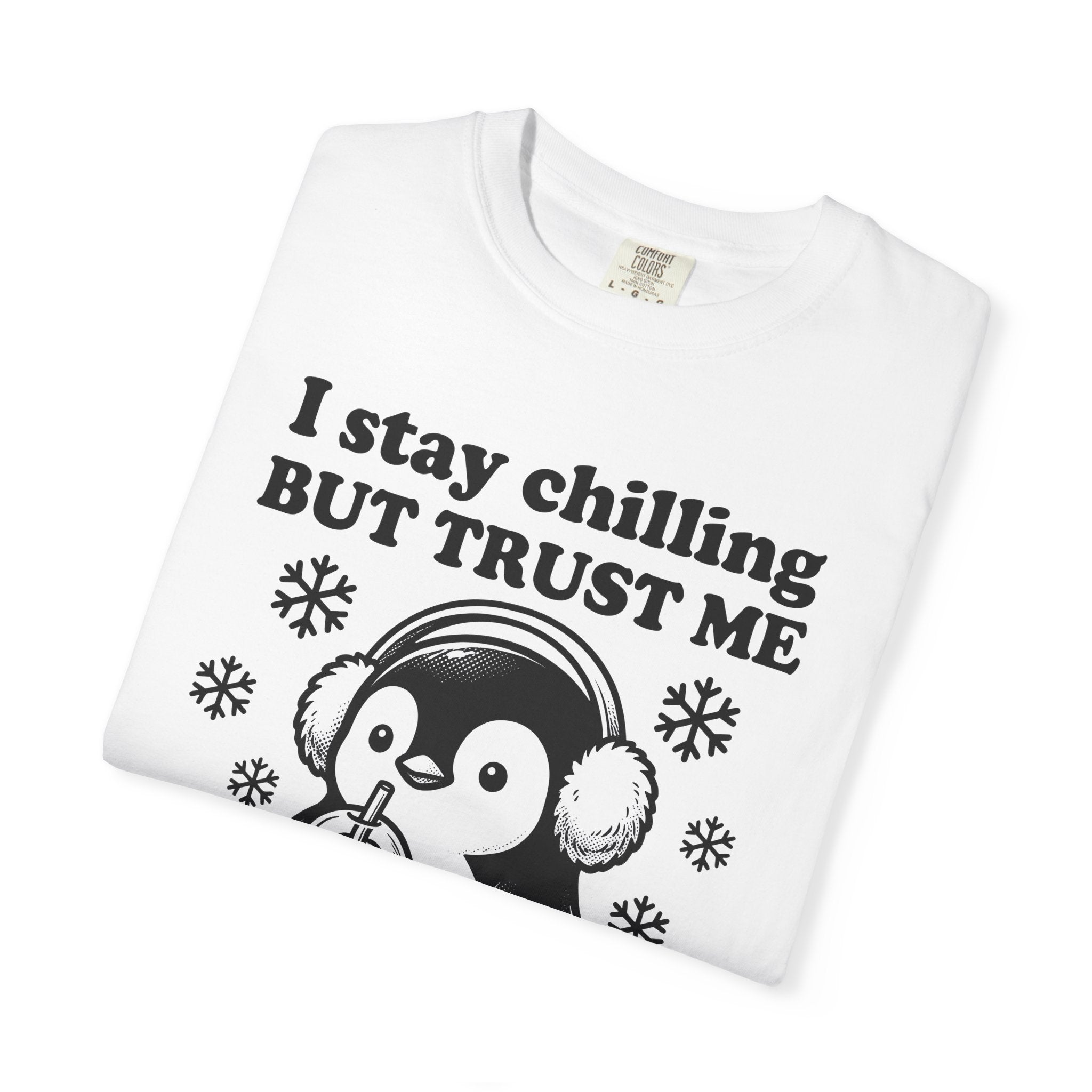 Penguin Drink Shirt Funny Fauna Gift Women Hand Drawn Tee Puffin T-Shirt Comedian Fan Cartoon Tshirt Wildlife Graphic Classic Frozen Flakes