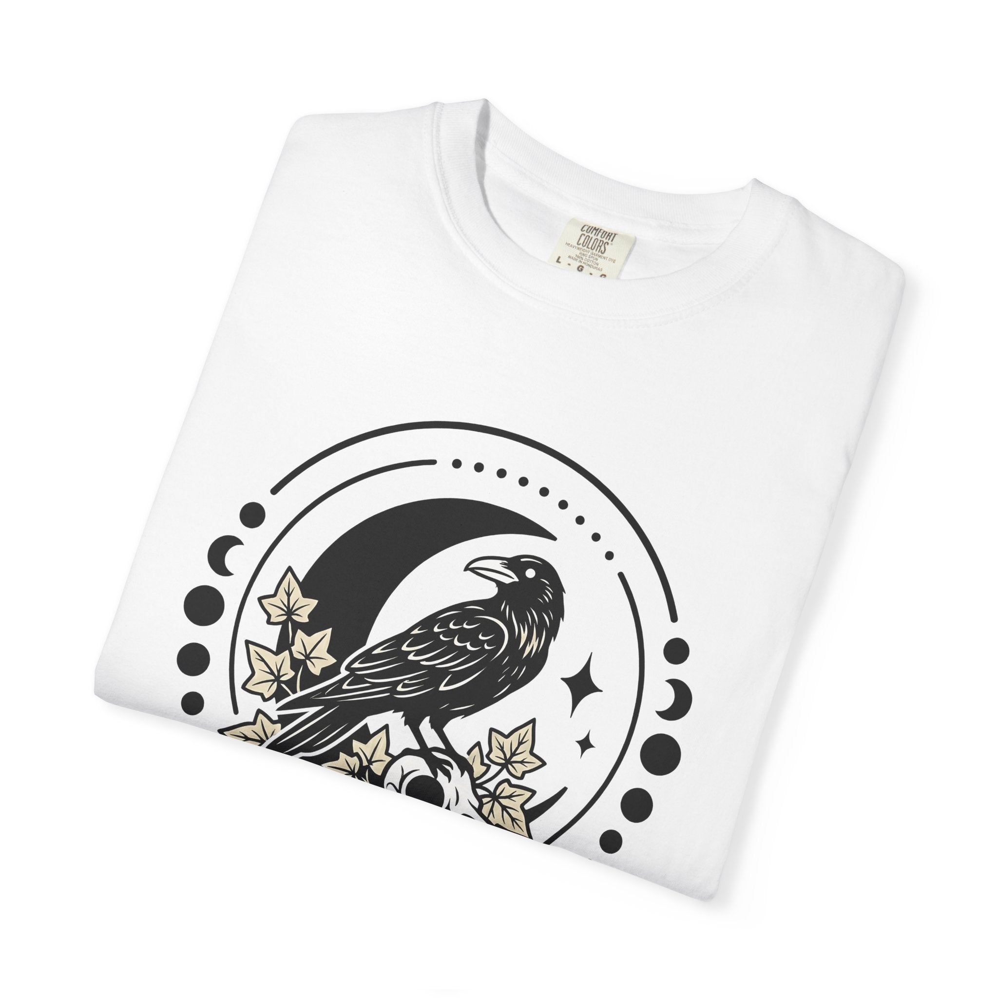 Black Bird Skull Shirt Cottagecore Occult Gift Women Indie Tee Raven T-Shirt Homebody Fan Bohemian Tshirt Mystic Graphic Classic Moon Cycle