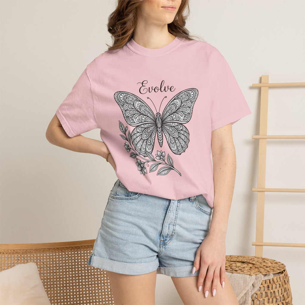 Butterfly Print Shirt Animals & Flowers Flora Gift Women Vintage Tee Butterfly T-Shirt Wildlife Fan Insect Tshirt Botanical Graphic Abstract