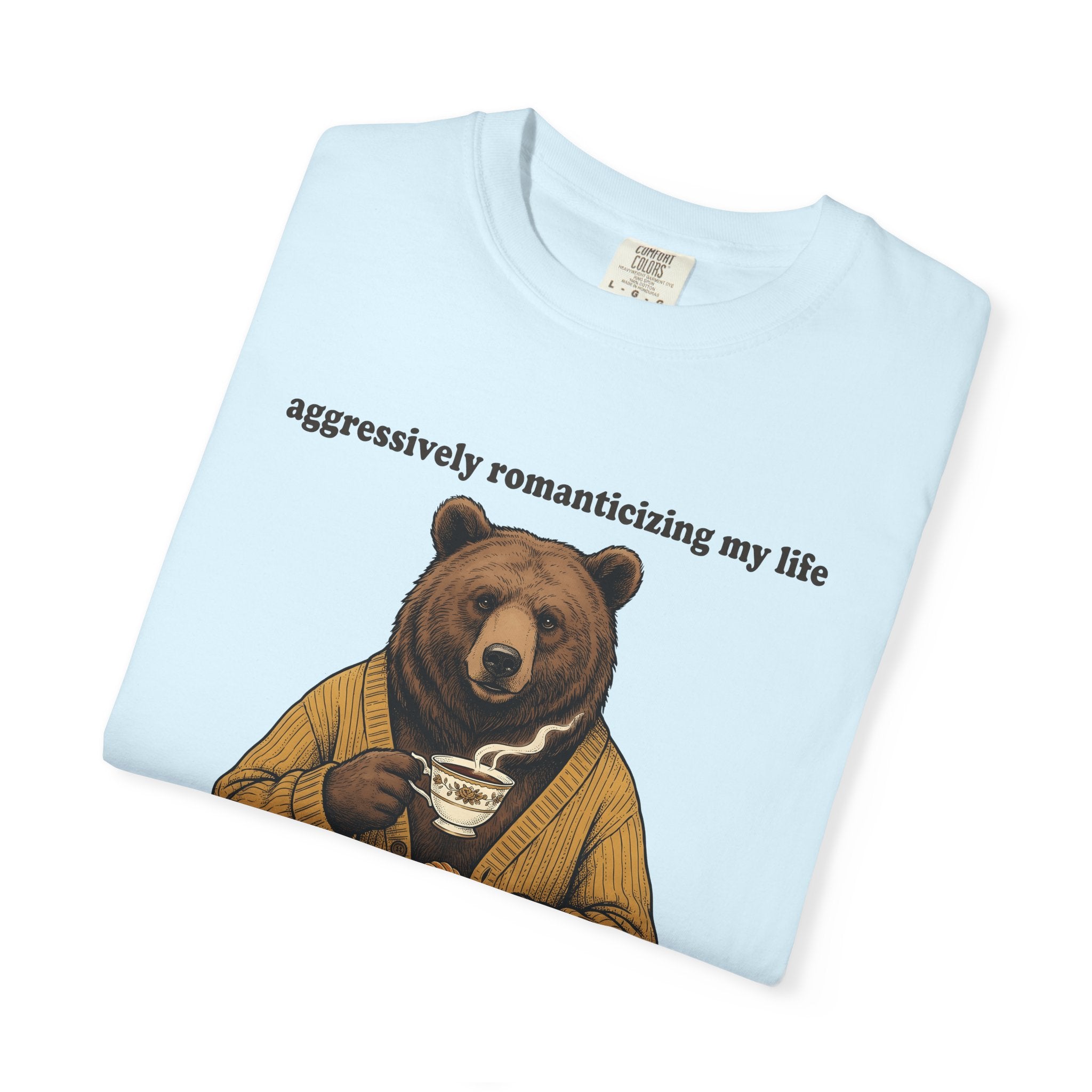 Bear Drink Shirt Funny Creatures Gift Women Classic Tee Bear T-Shirt Humor Fan Vintage Tshirt Animal Graphic Cartoon Cakes Tshirt
