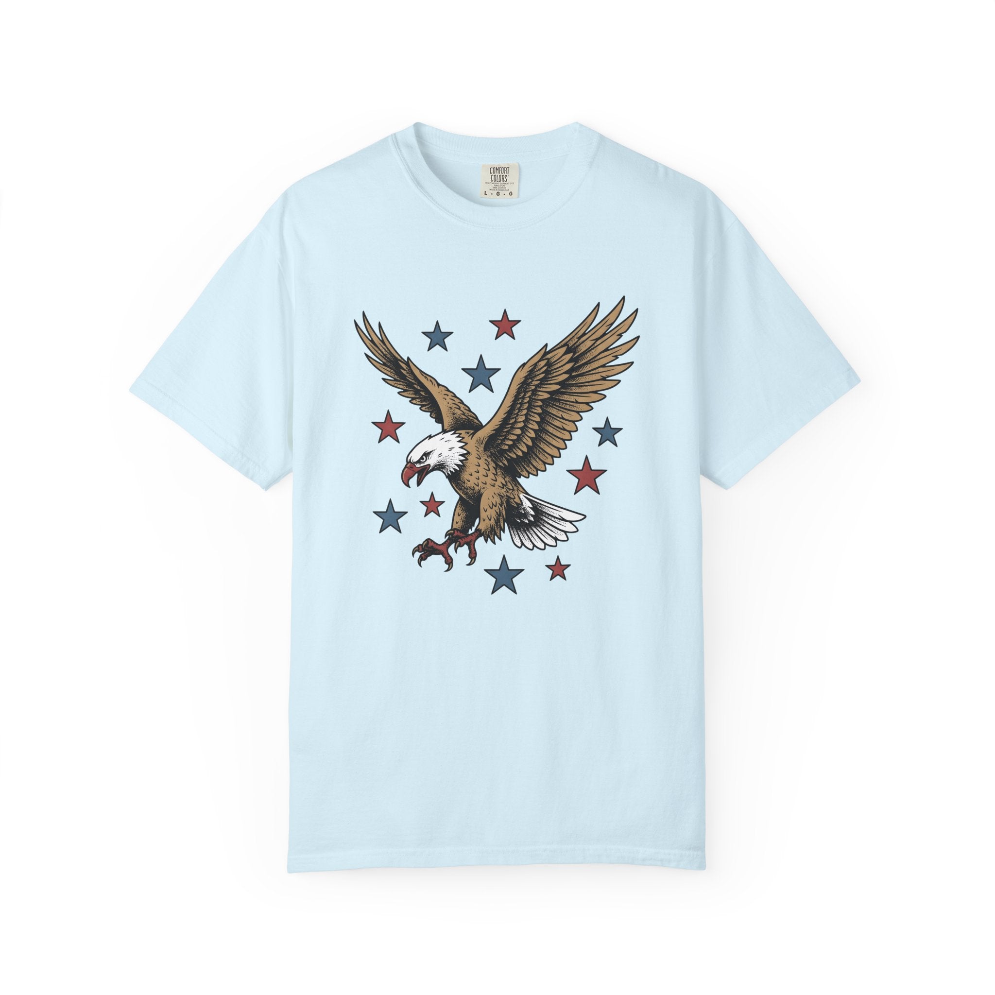 Bald Eagle Shirt America Patriotic Gift Women Vintage Tee Eagle T-Shirt American Enthusiast Retro Tshirt Nationalistic Graphic Hand Drawn