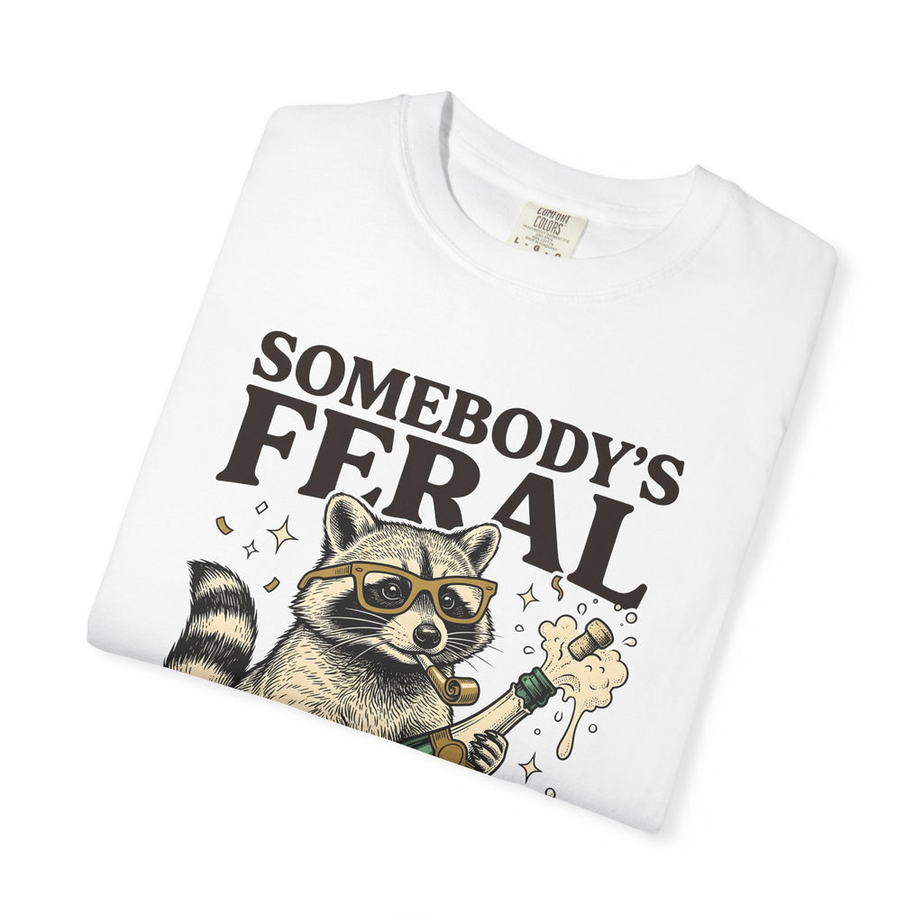 Raccoon Bubbly Shirt Holiday Event Gift Women Old School Tee Trash Panda T-Shirt Celebration Fan Retro Tshirt Party Graphic Classic Glitter