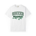 Soccer Font Shirt Moms Games Gift Women Thick Tee Football T-Shirt Mother Fan Bold Typography Tshirt Gaming Graphic Old School Plaid Design