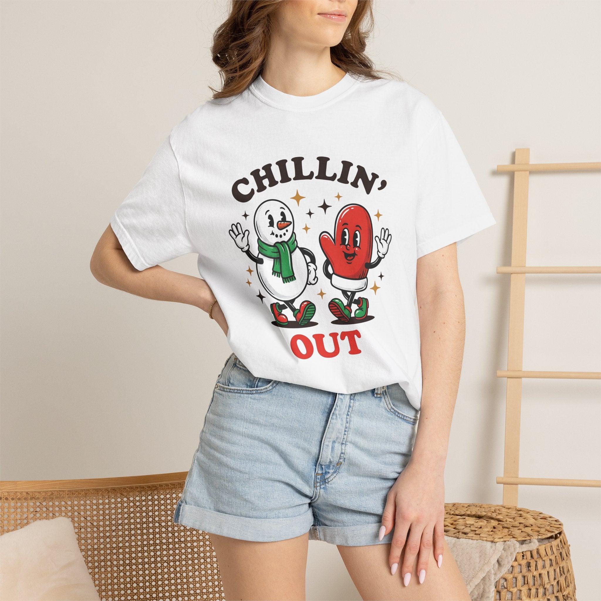 Snowman Gloves Shirt Christmas Cold Gift Women Comic Tee Mittens T-Shirt Xmas Fan Cartoon Tshirt Frosty Graphic Vintage Sparkles Tshirt
