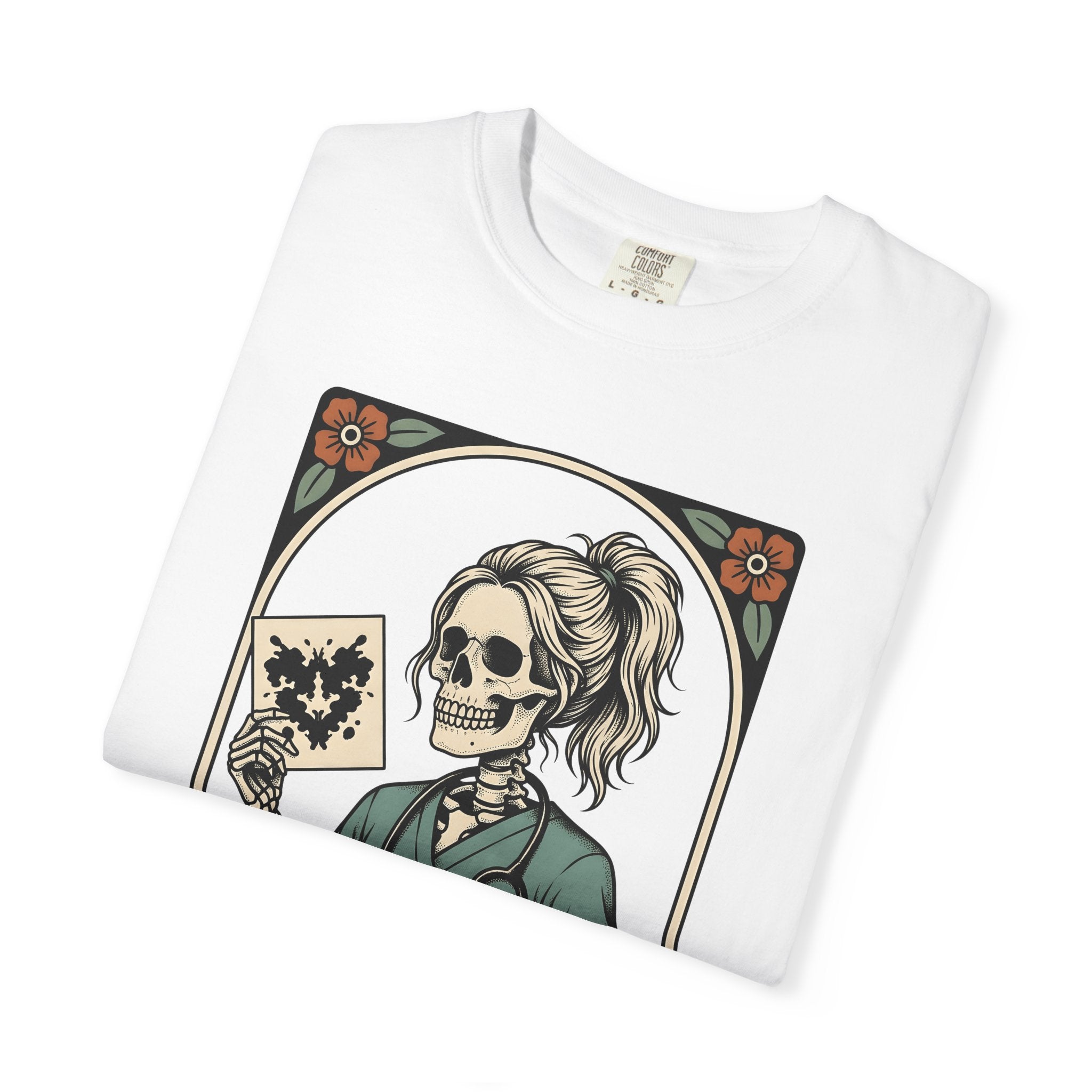 Skull Nurse Shirt Nurse Healthcare Gift Women Traditional Tee Skull T-Shirt Nursing Enthusiast Classic Tshirt Medical Graphic Retro Ink