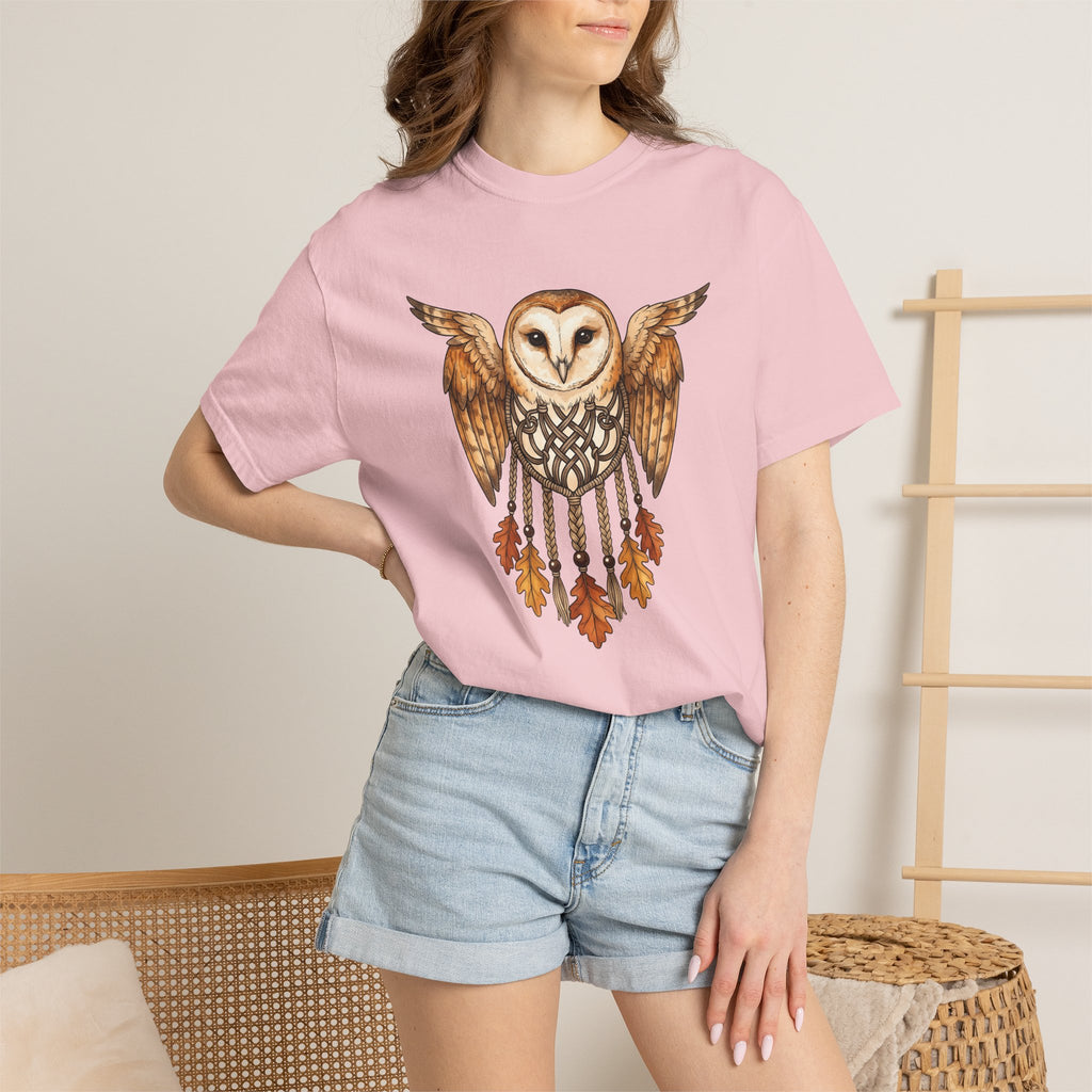 Owl Dream Catcher Shirt Boho Chic Fauna Gift Women Ethnic Tee Dreamcatcher T-Shirt Bohemian Enthusiast Tribal Tshirt Wildlife Graphic Line