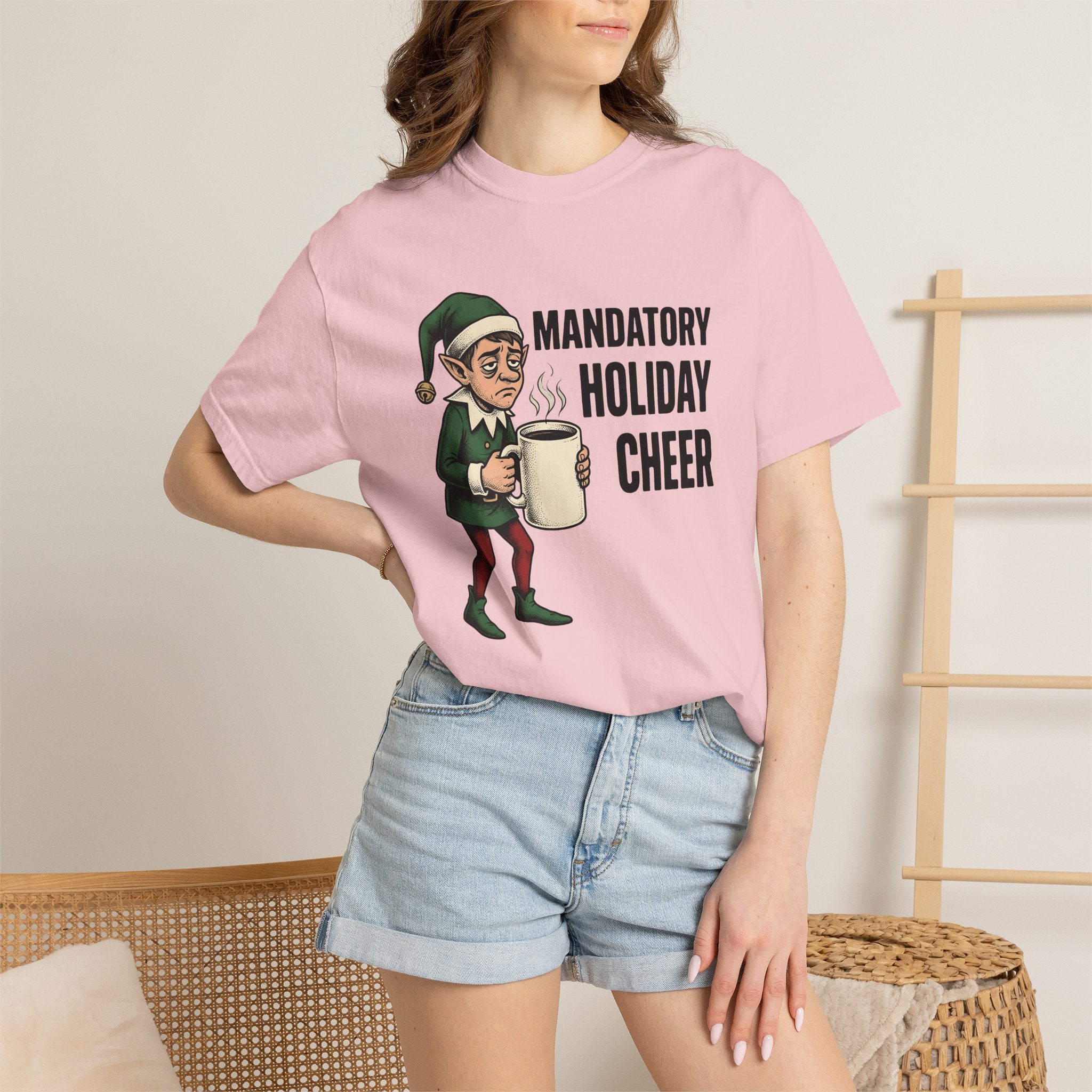 Weary Christmas Helper Shirt Christmas Fun Gift Women Shabby Chic Tee Elf T-Shirt Xmas Fan Holiday Tshirt Amusement Graphic Retro Tea Mug
