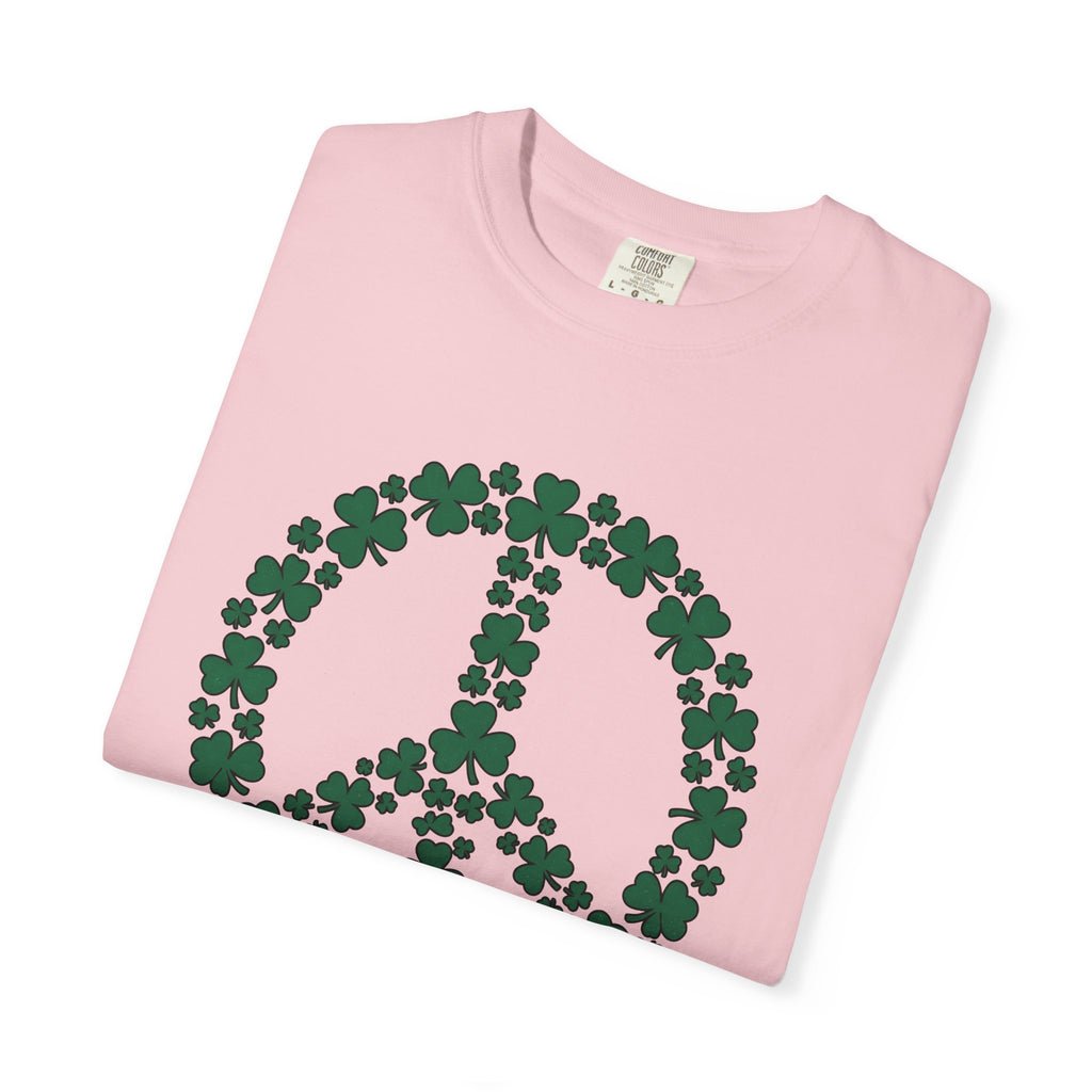 Shamrock Peace Logo Shirt St Patrick's Day Counterculture Gift Women Tribal Tee Peace Sign T-Shirt Lucky Fan Celtic Tshirt Alternative