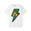 Shamrock Lightning Bolt Shirt St Patrick's Day Holiday Gift Women Bold Graphic Tee Shamrock T-Shirt Patrick Fan Graphic Design Illustration