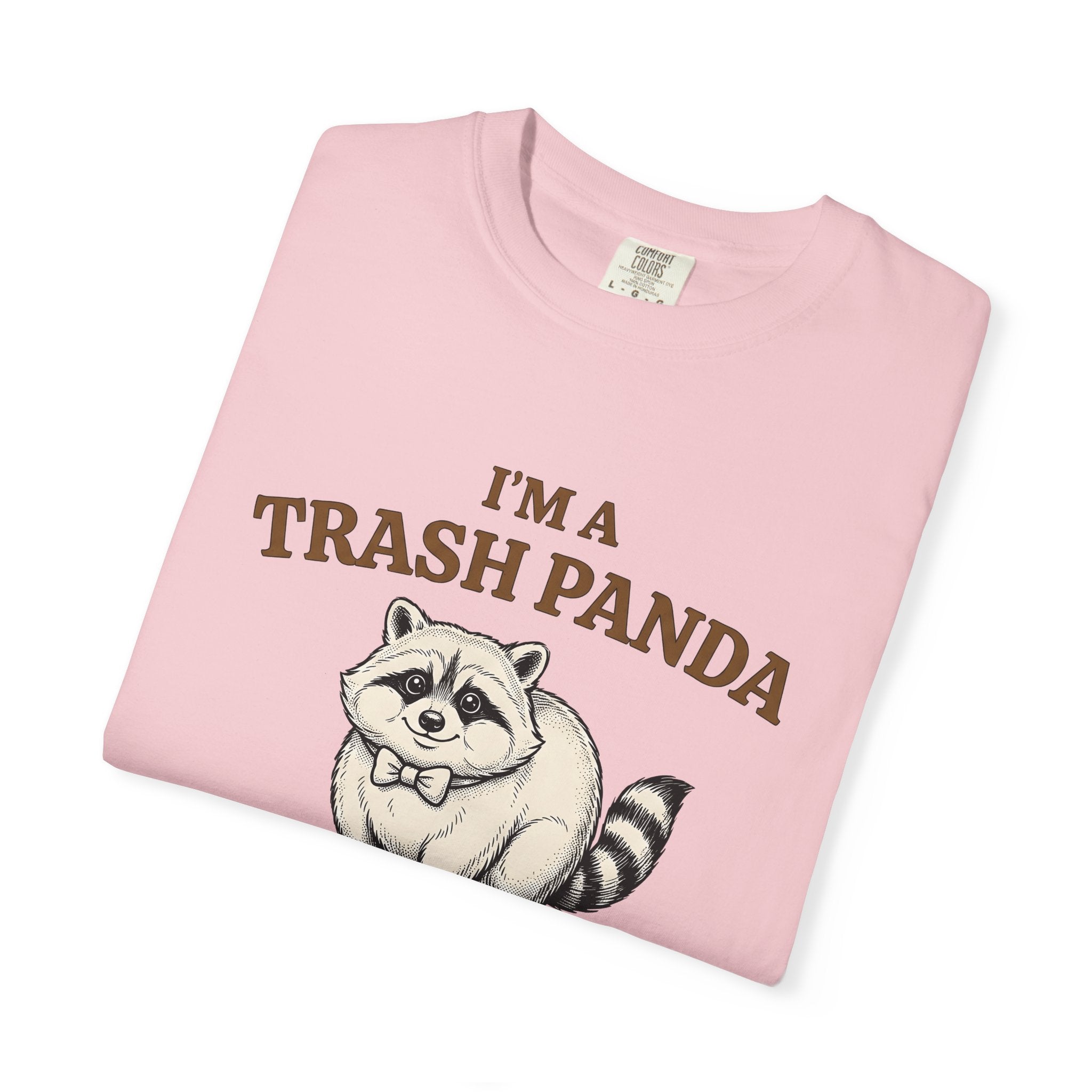 Raccoon Graphic Shirt Funny Animal Gift Women Cute Tee Trash Panda T-Shirt Humor Fan Cartoon Tshirt Wildlife Graphic Hand Drawn Bow Tie