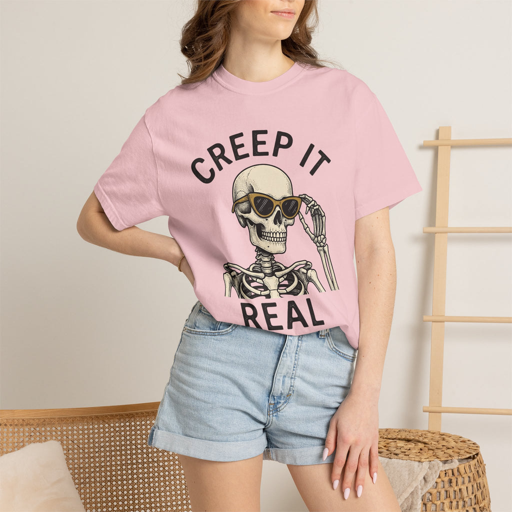 Skeleton Sunglasses Shirt Halloween Gothic Gift Women Vintage Tee Skull T-Shirt Horror Fan Retro Tshirt Dark Graphic Hand Drawn Sunglasses
