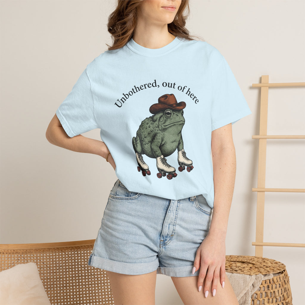 Roller Frog Shirt Animals Jokes Gift Women Classic Tee Toad T-Shirt Wildlife Fan Frogger Tshirt Humor Graphic Line Art Cowboy Cap Tshirt